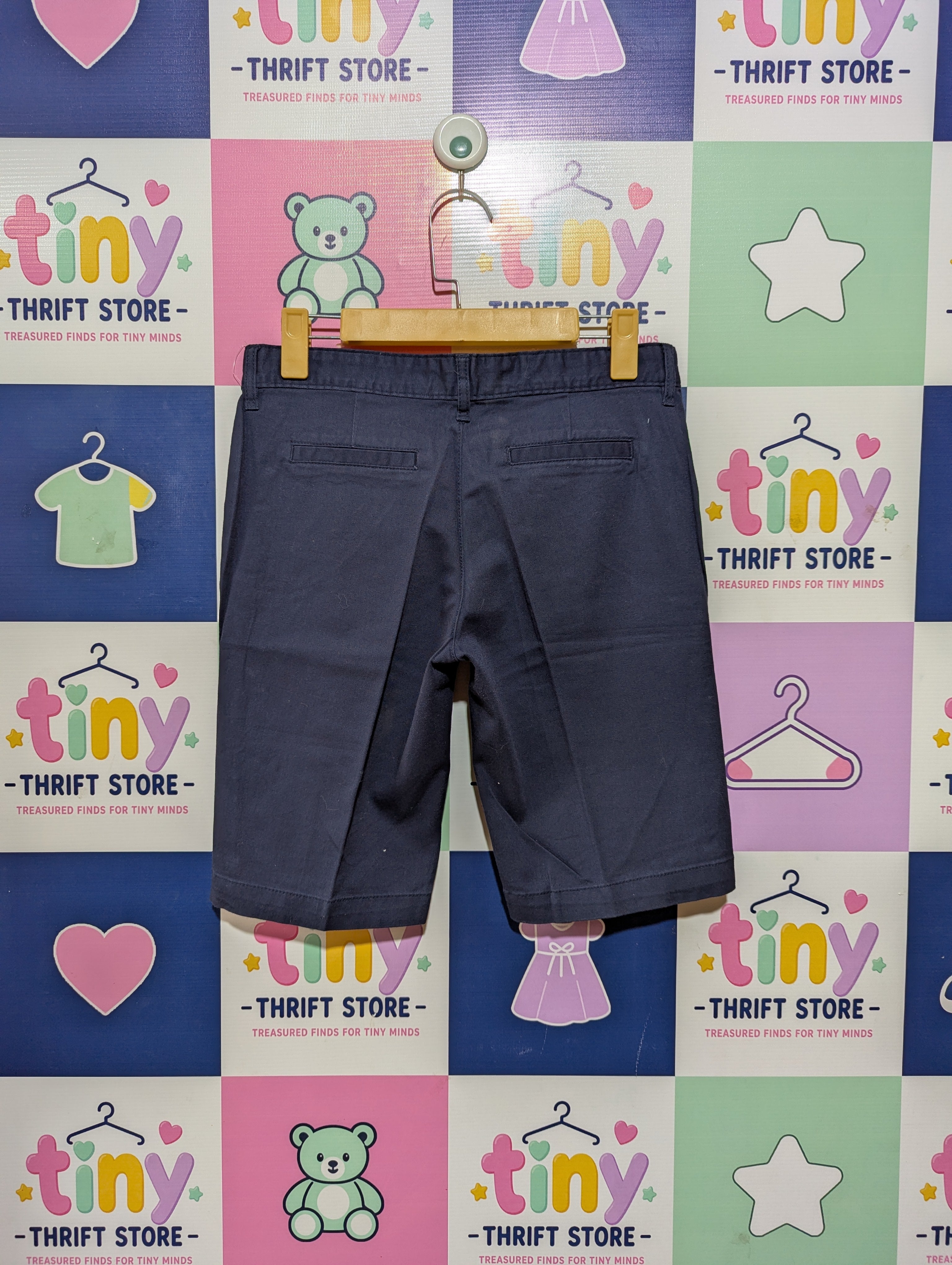 Old Navy Boys Navy Blue Regular Standard Chino Shorts - Size 14 Estimated Age 13-14 Years AB2