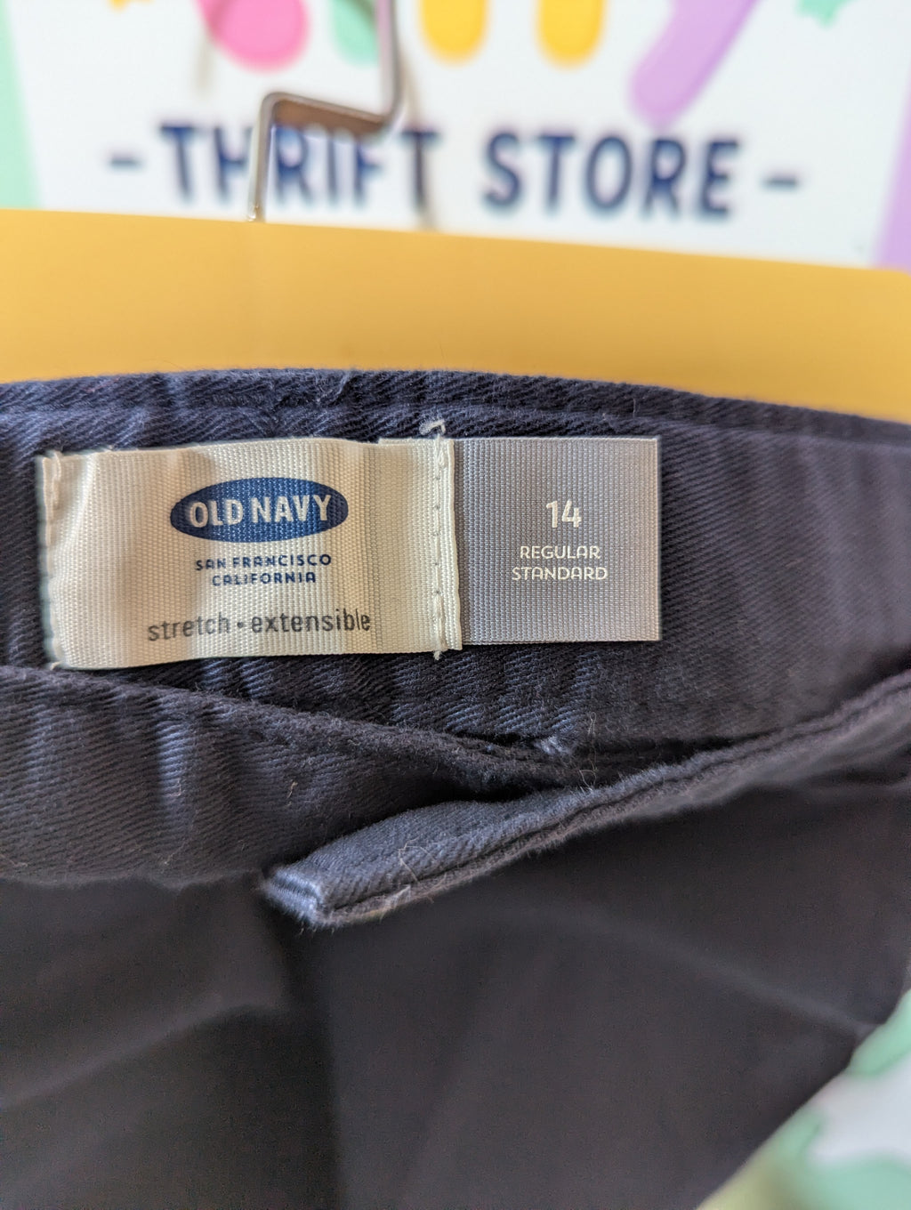 Old Navy Boys Navy Blue Regular Standard Chino Shorts - Size 14 Estimated Age 13-14 Years AB2
