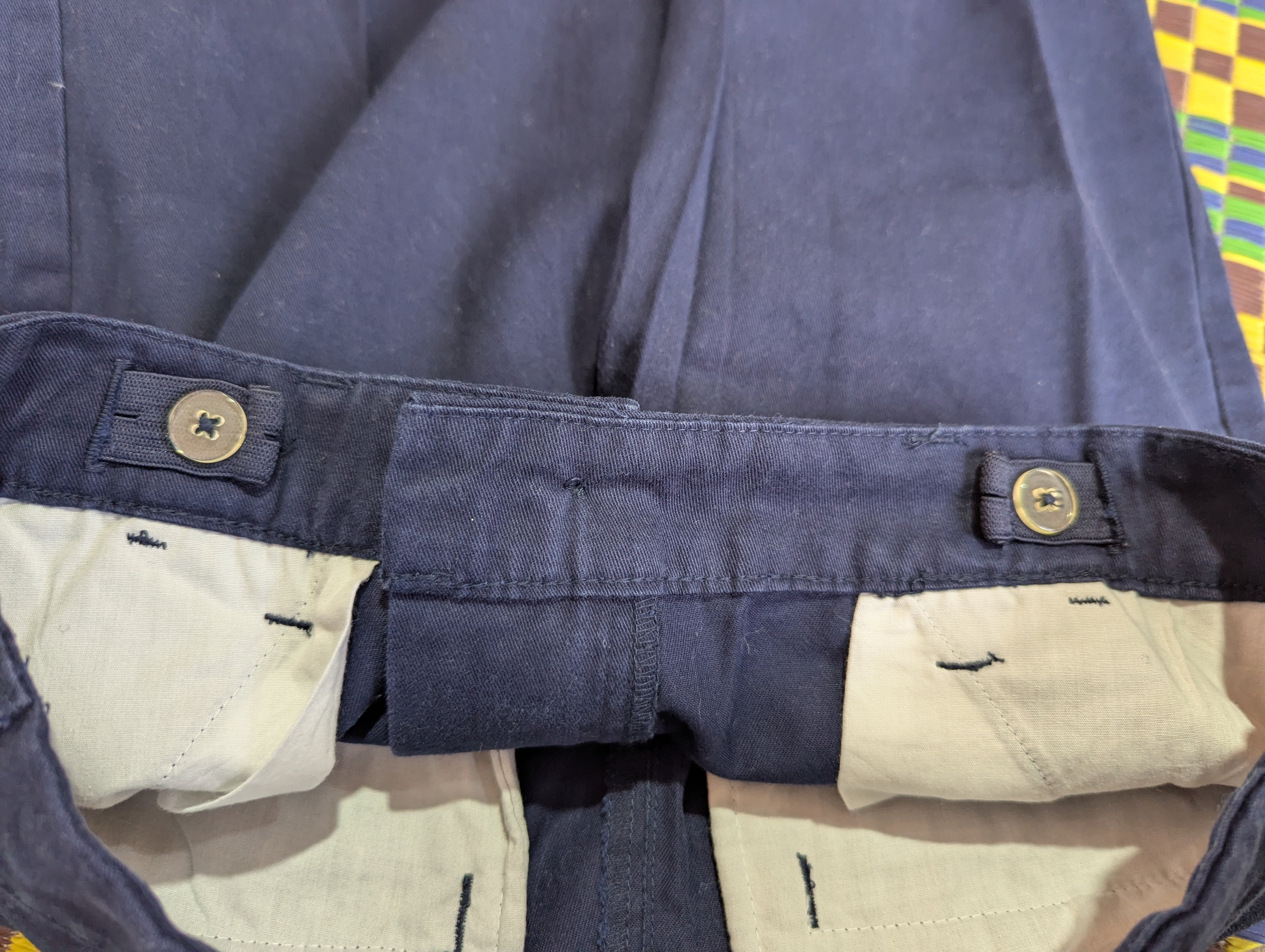 Cherokee Boys Navy Blue School Uniform Chino Shorts - Size 14 Estimated Age 12-14 Years AB2