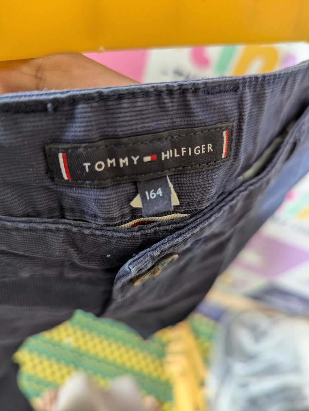 Tommy Hilfiger Boys Navy Blue Chino Shorts - Size 164 cm Estimated Age 14 Years AB2