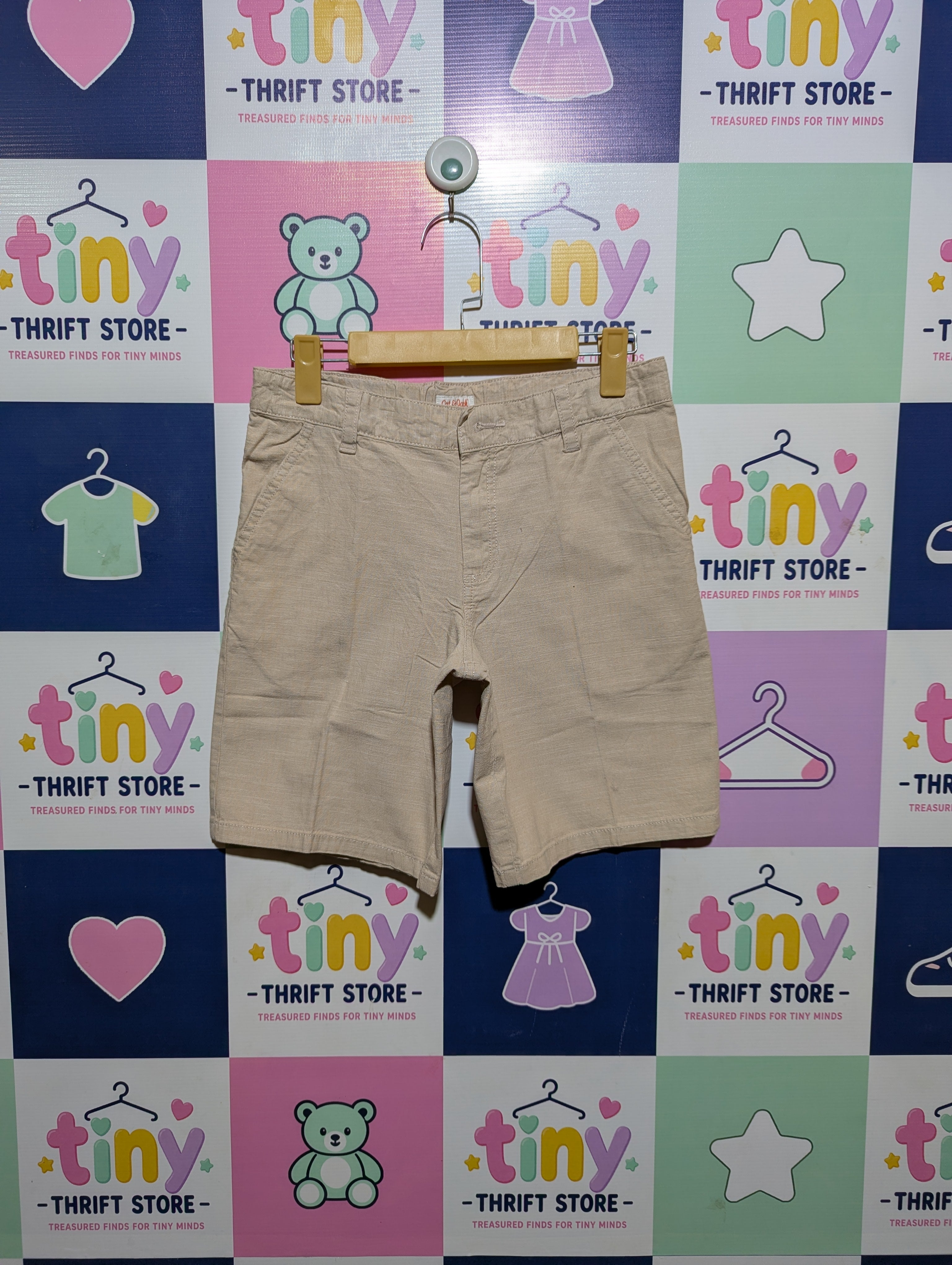 Cat & Jack Boys Beige Classic Chino Shorts - Size 14 Estimated Age 14 Years AB2