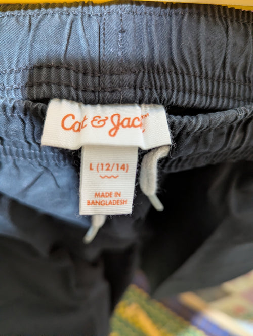 Cat & Jack Boys Charcoal Grey Versatile Casual Shorts - Size Large (12/14) Estimated Age 12-14 Years AB2