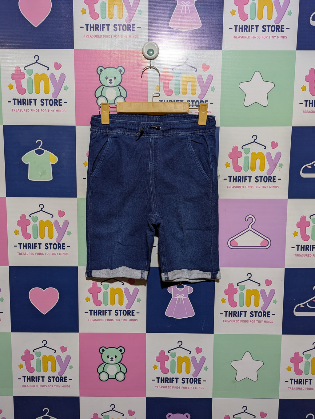 Pepperts Boys Blue Denim Casual Shorts - Size 158 cm Estimated Age 12-13 Years AB2