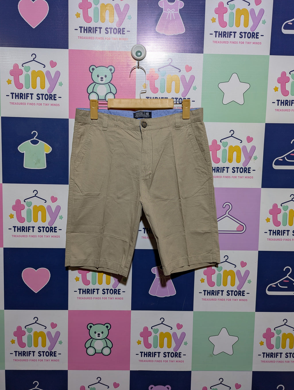 H&M Boys Classic Beige Chino Shorts - Size 164 cm Estimated Age 13-14 Years AB2