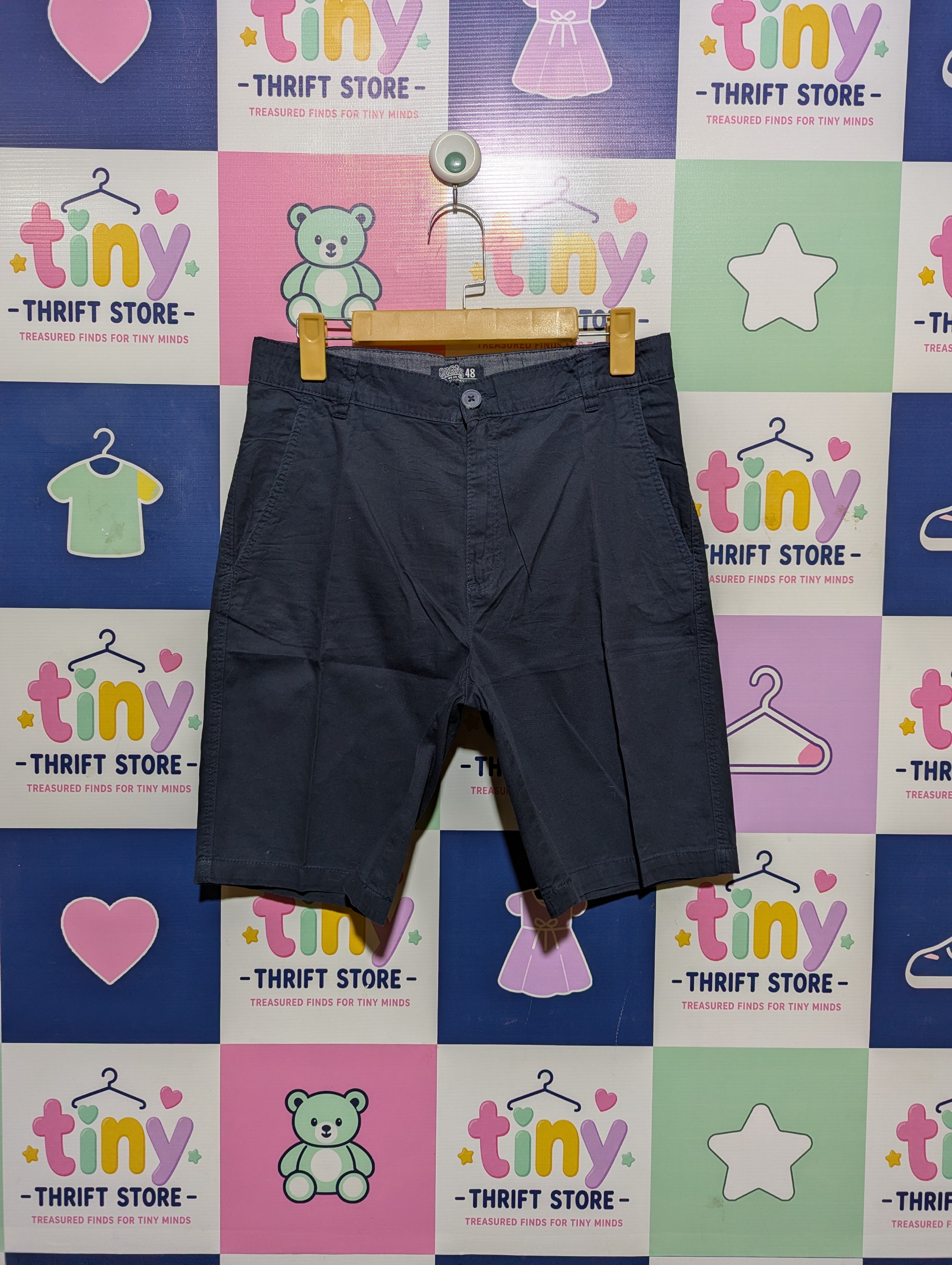 ORGNLS 48 Boys Navy Blue Casual Shorts - Size 48 Estimated Age 12-13 Years AB2