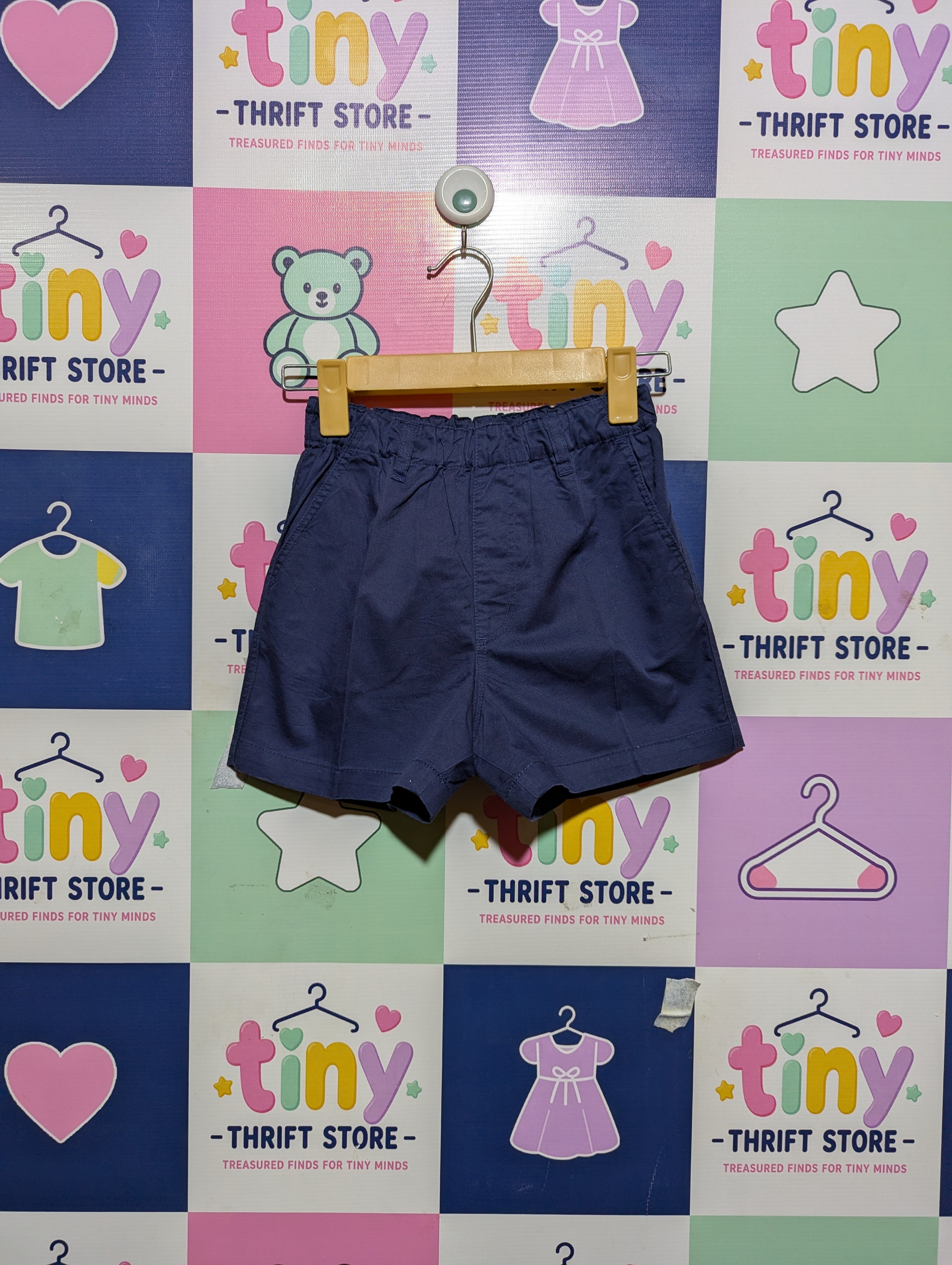 MUJI Boys Navy Blue Comfortable Elastic Waist Shorts - Size 140 (Estimated Age 9-10 Years) AB2