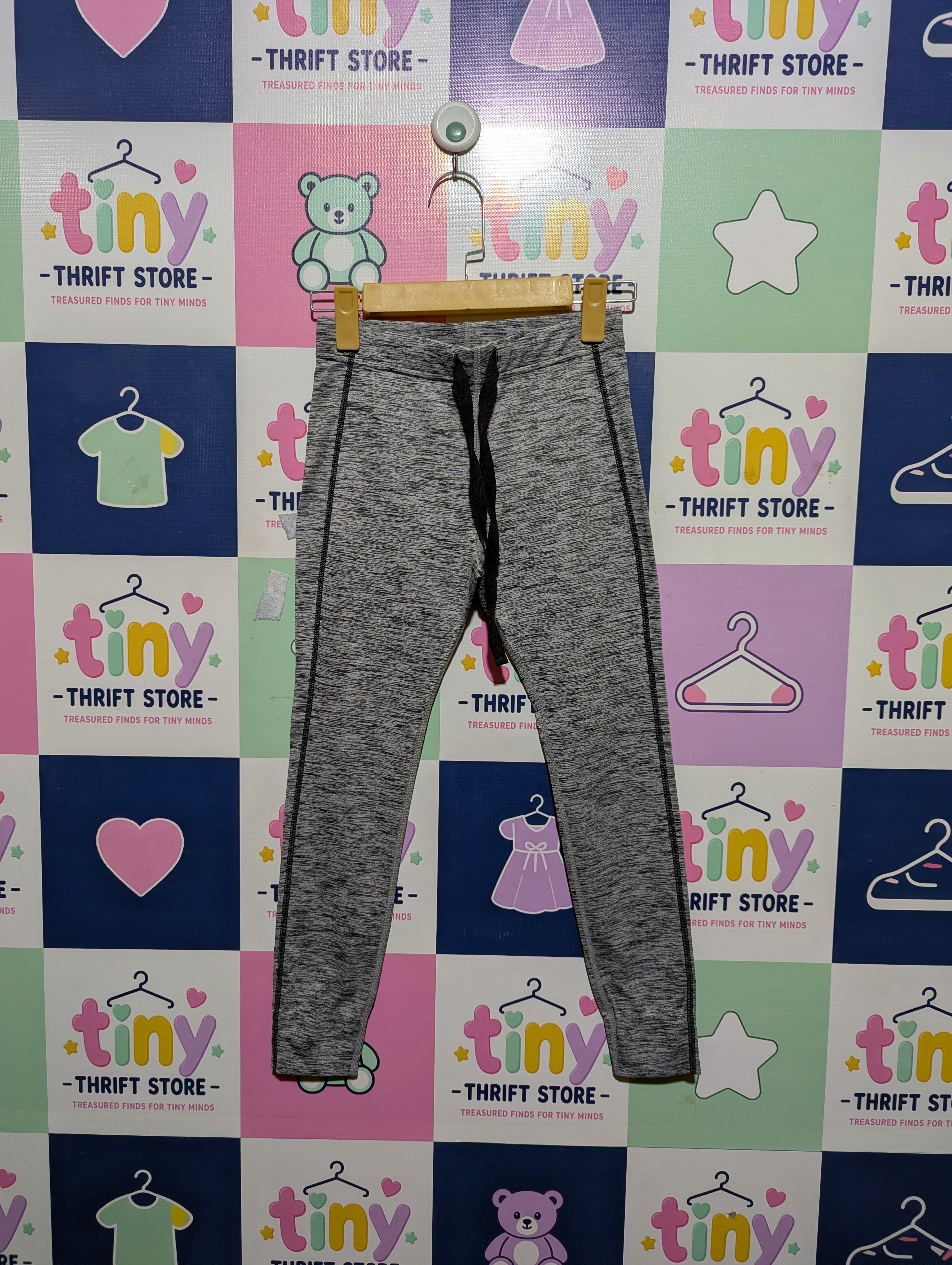 SLIM WALK BeauActy Girls Grey Heather Athletic Leggings - Size Medium (Estimated Age 10-12 Years) AB2