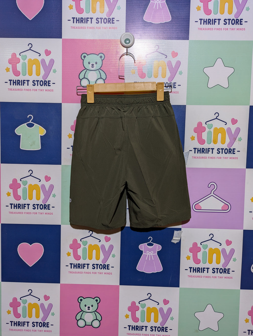 All in Motion Girls Olive Green Performance Athletic Shorts - Size M (8/10) (Estimated Age 8-10 Years) AB2
