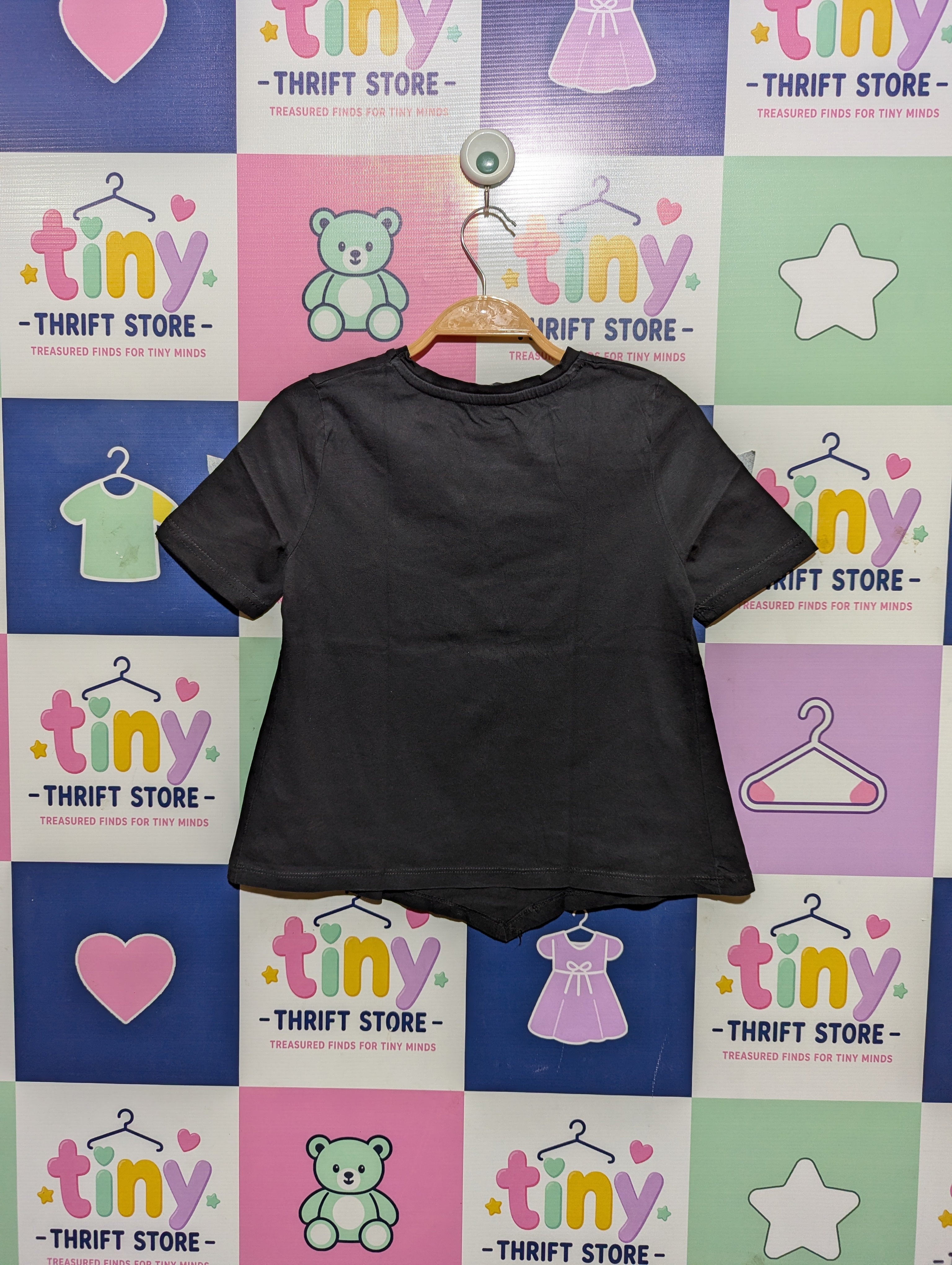 George Girls Black "Good Energy" Graphic Tee - Size 9-10 Years (Estimated Age 9-10 Years) AB2