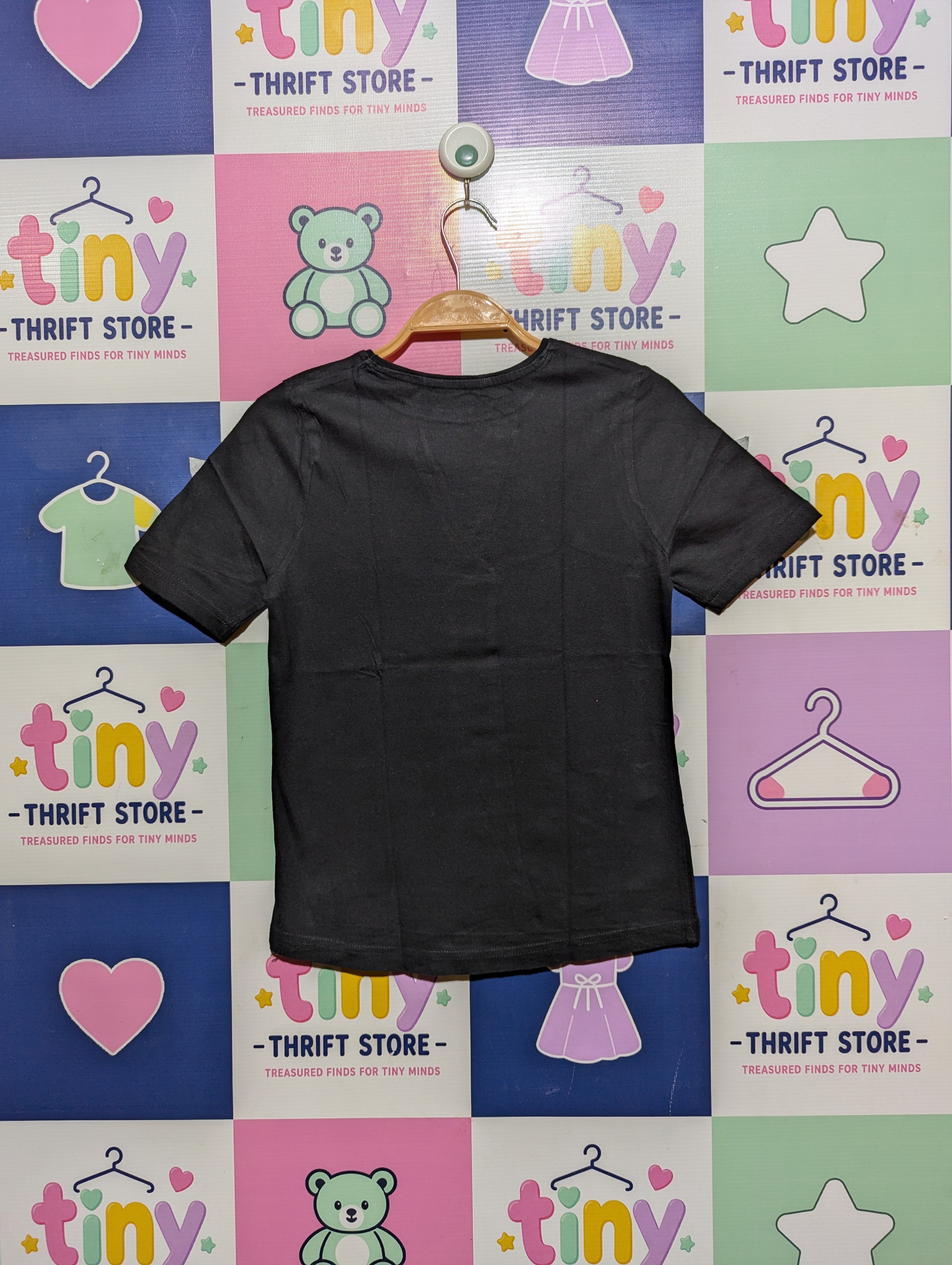 YD Girls Black "Style Icon" Graphic Tee - Size 9-10 Years (Estimated Age 9-10 Years) AB2