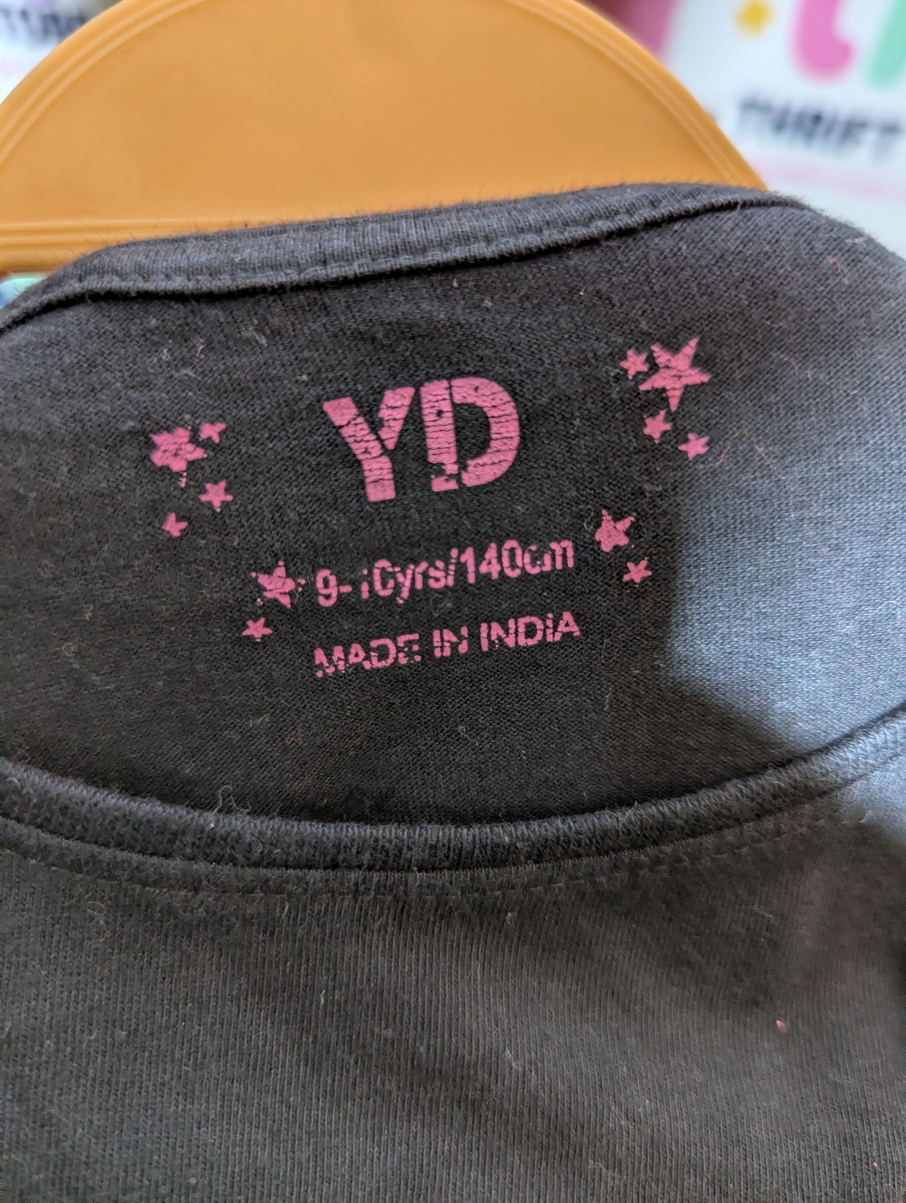 YD Girls Black "Style Icon" Graphic Tee - Size 9-10 Years (Estimated Age 9-10 Years) AB2