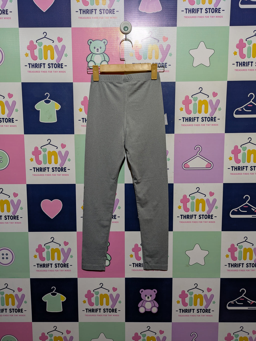 NINJIX Girls Heather Grey "AURAINFINITY" Leggings - Size 140 Estimated Age 9-10 Years AB2