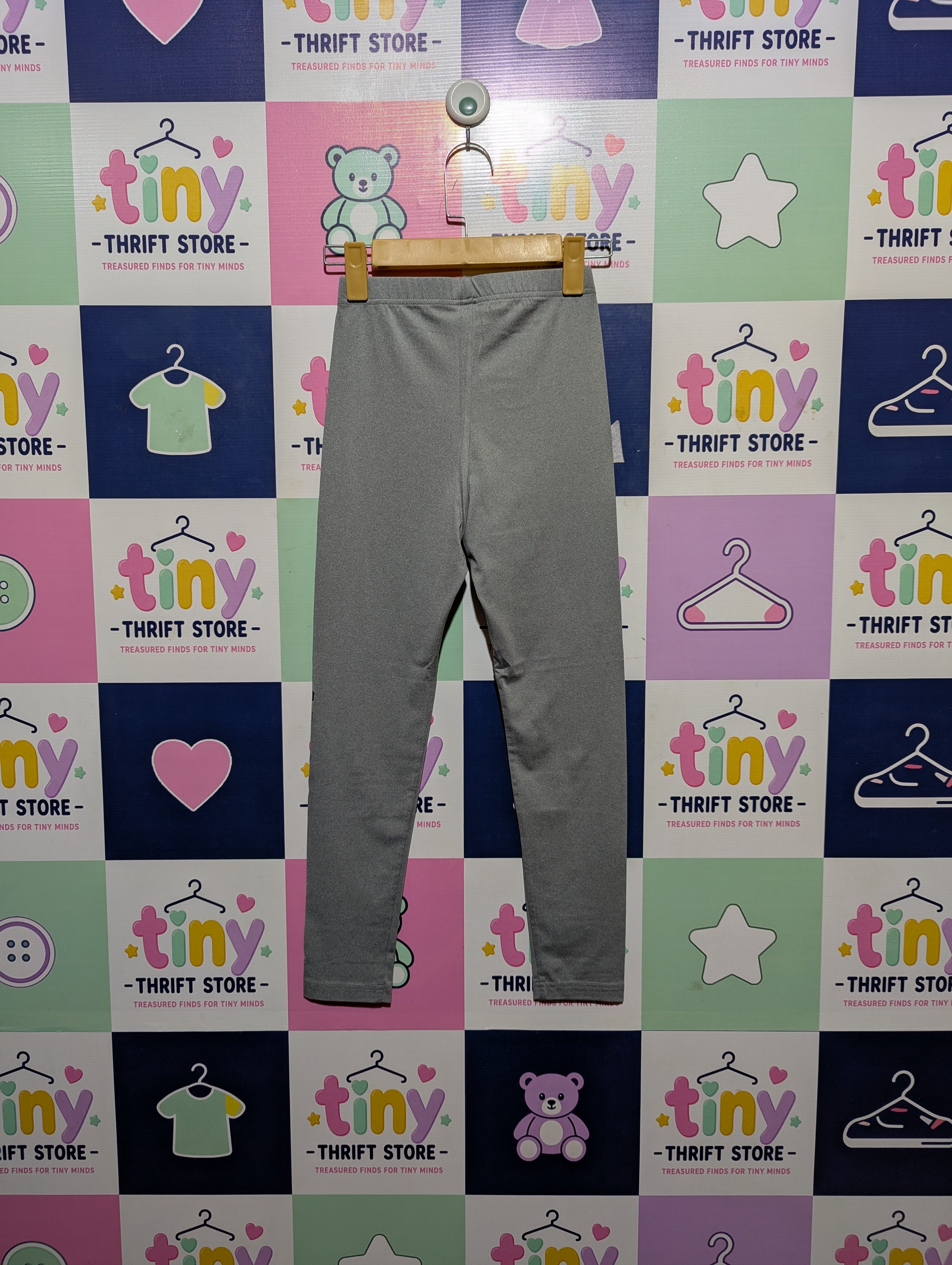 NINJIX Girls Heather Grey "AURAINFINITY" Leggings - Size 140 Estimated Age 9-10 Years AB2