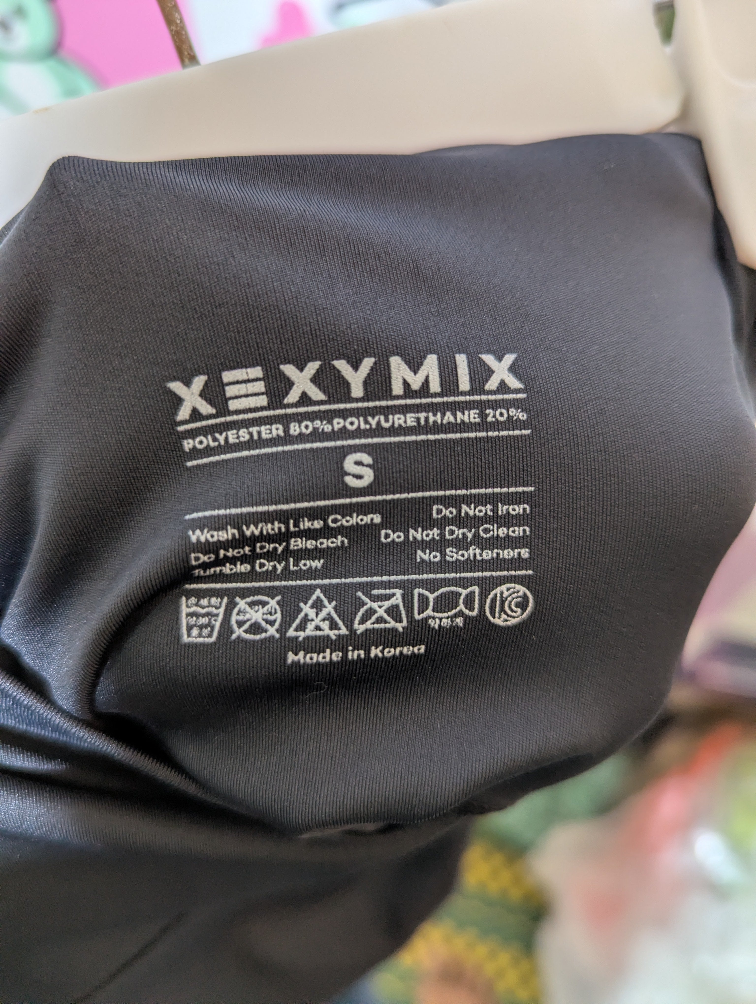 XEXYMIX Girls High-Performance Charcoal Grey Leggings - Size S Estimated Age 12-13 Years AB2