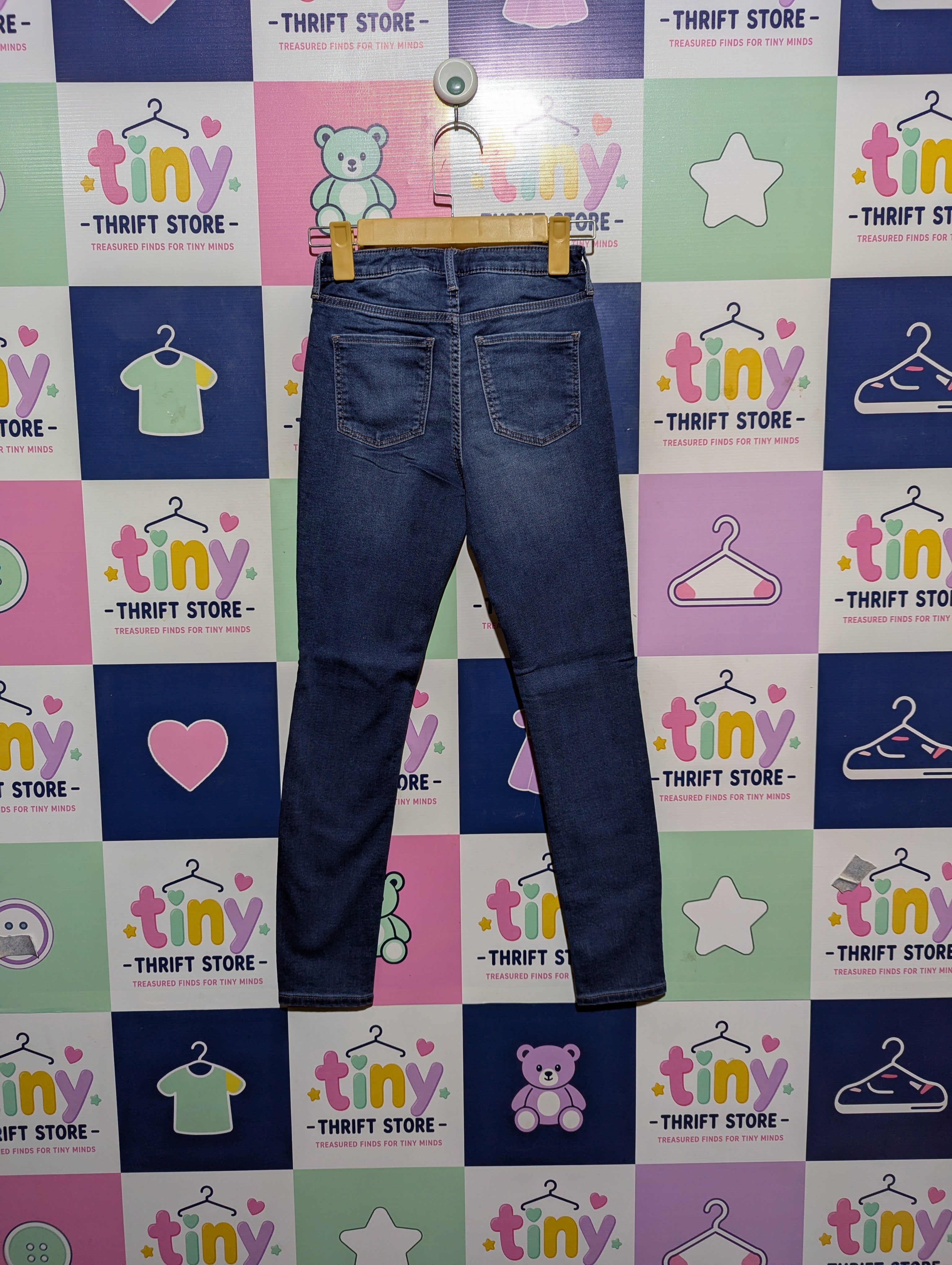 H&M Girls "Super Soft" Dark Wash Skinny Jeans - Size 140CM Estimated Age 9-10 Years AB2