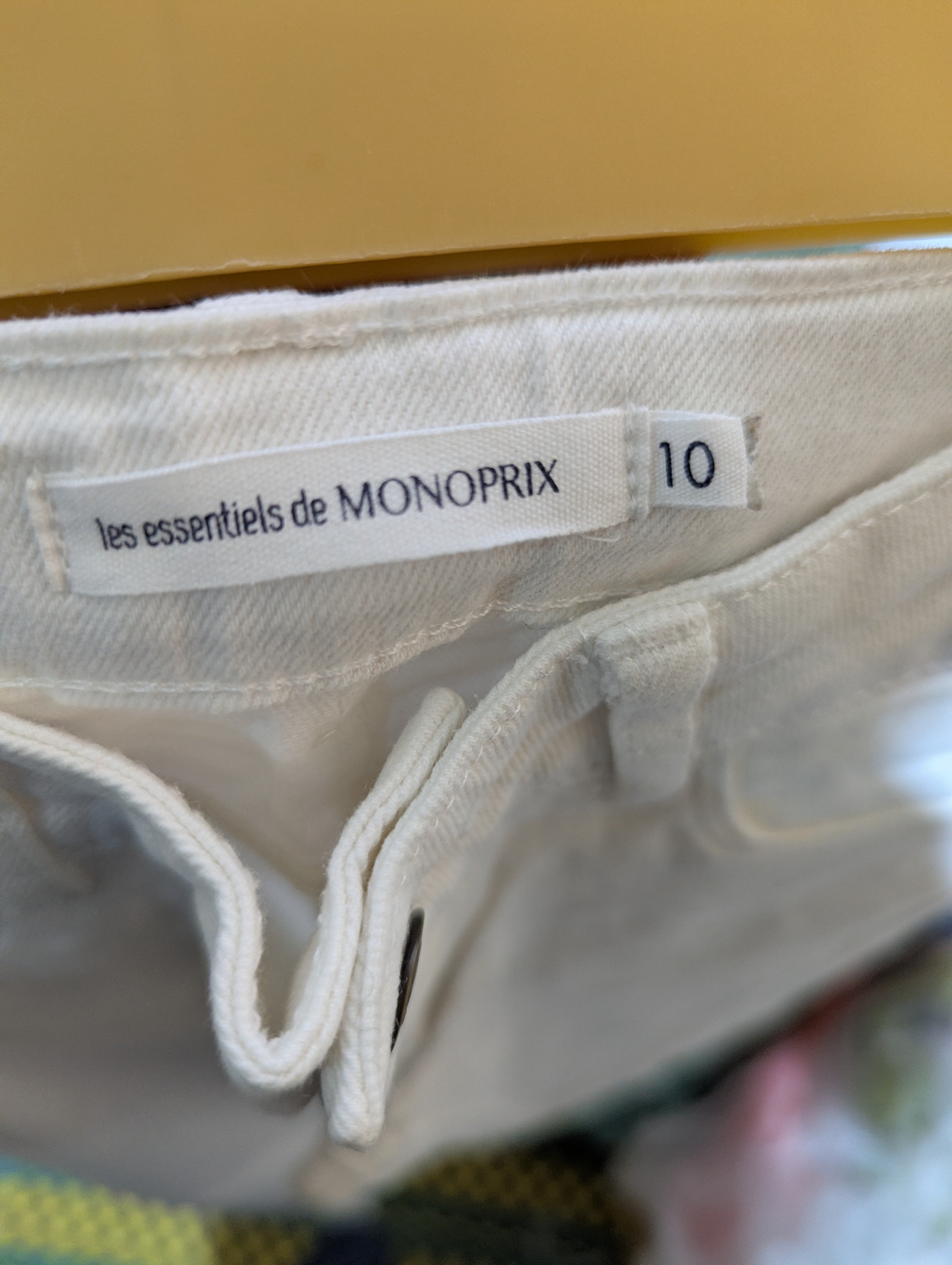 Les Essentiels de Monoprix Girls Classic White Slim Pants - Size 10 (Estimated Age 9-10 Years) AB2