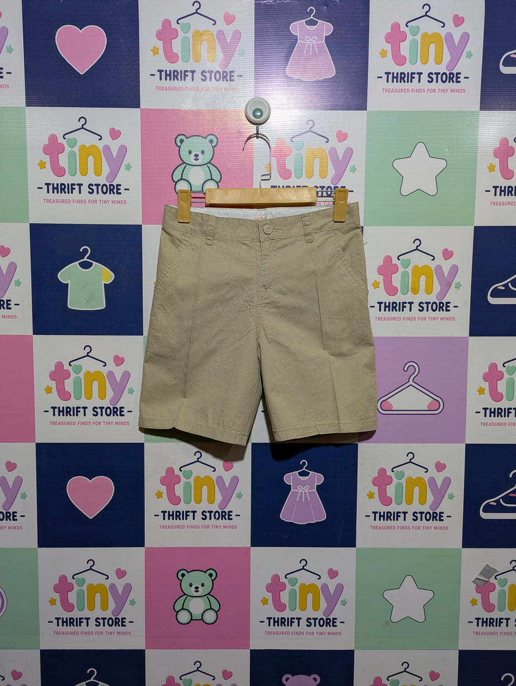 Cat & Jack Boys Classic Khaki Casual Shorts - Size L (10/12) (Estimated Age 10-12 Years) AB2