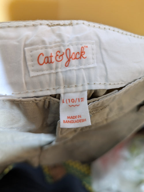 Cat & Jack Boys Classic Khaki Casual Shorts - Size L (10/12) (Estimated Age 10-12 Years) AB2