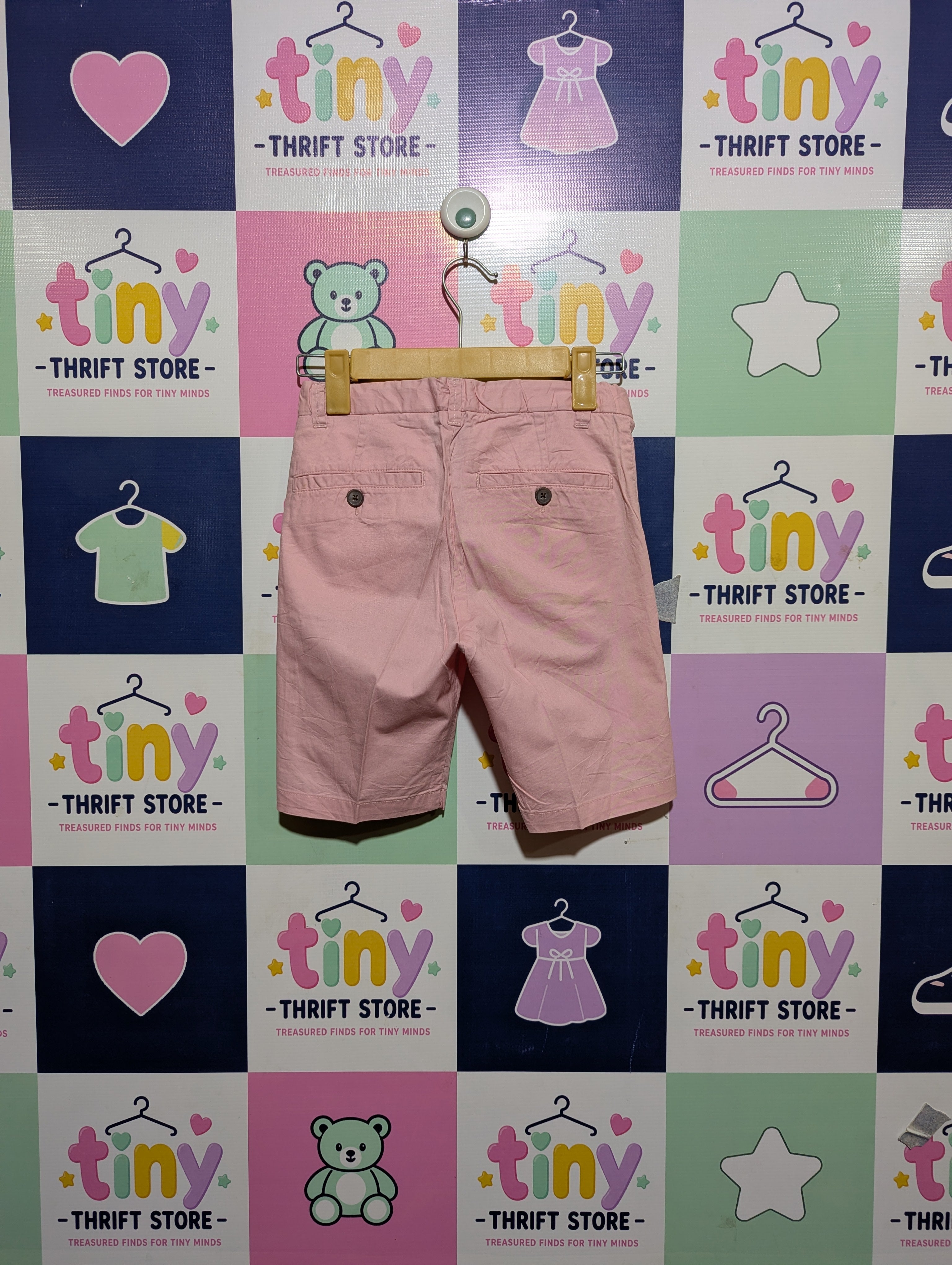 H&M Boys Classic Pastel Pink Casual Shorts - Size 134 (Estimated Age 8-9 Years) AB2