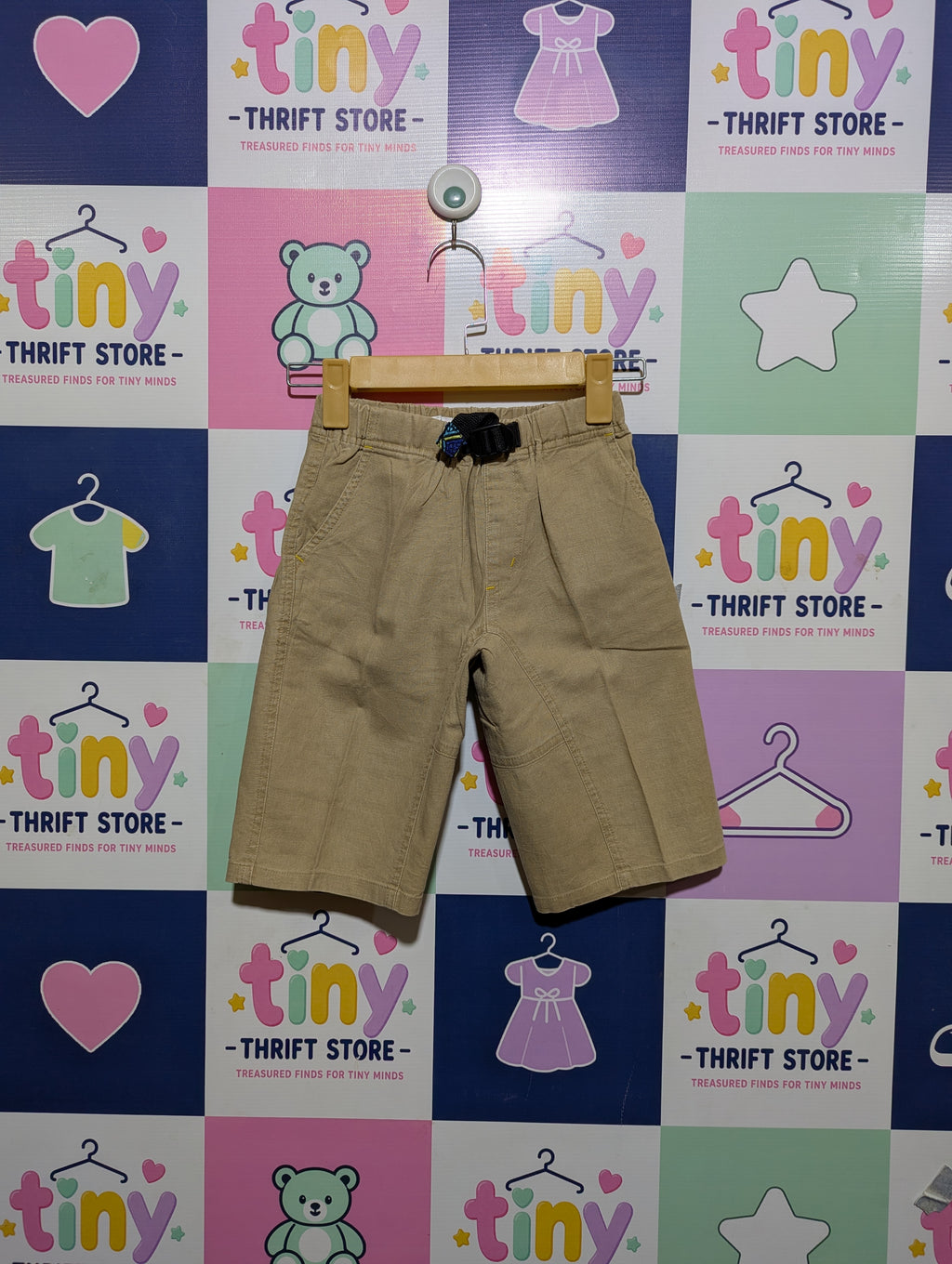 GLOBAL WORK Boys Khaki Utility Casual Shorts - Size XL (Estimated Age 9 to 10 Years) AB2
