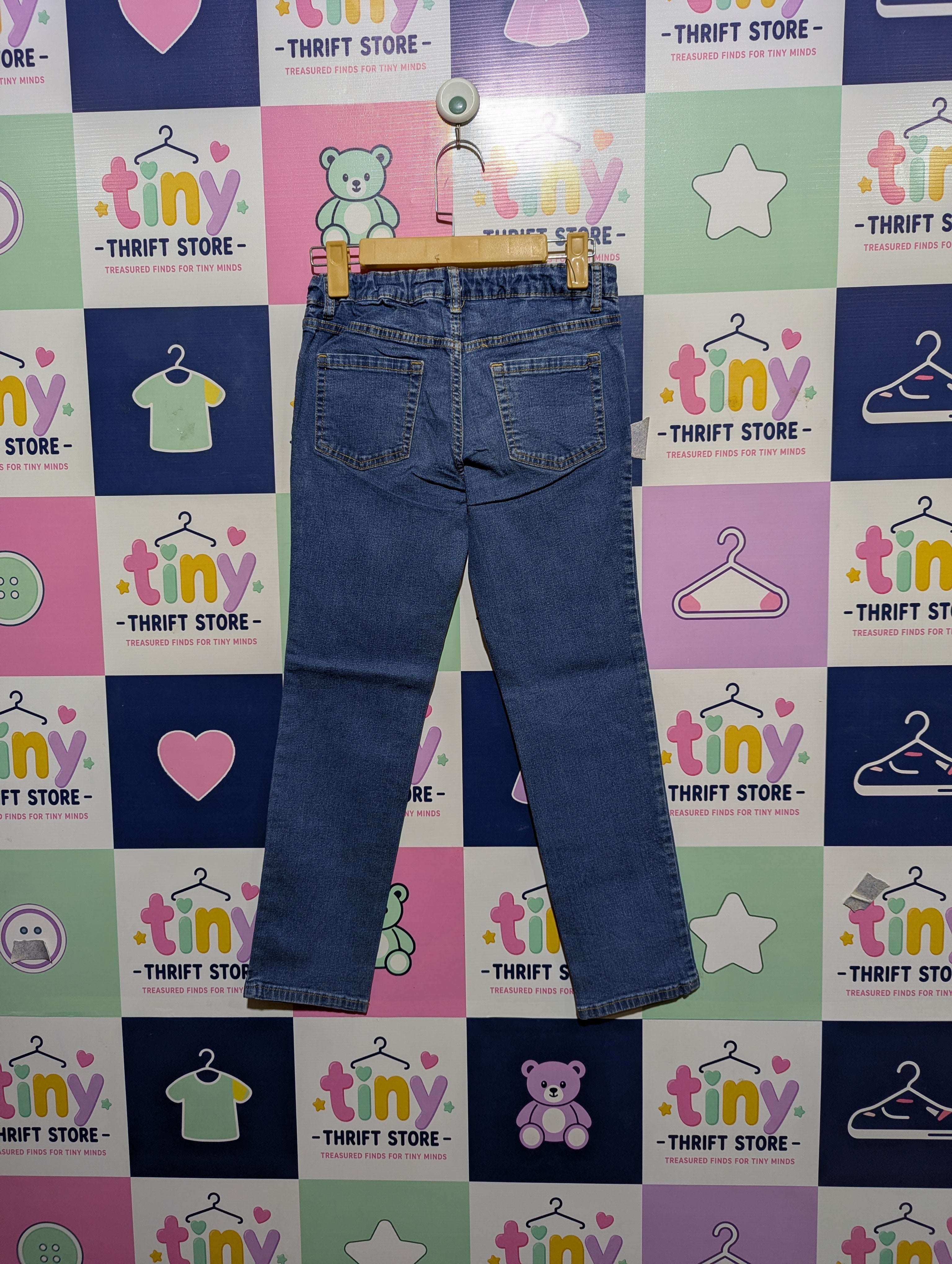 Cat & Jack Girls Medium Wash "Super Stretch" Denim Jeans - Size 10 Plus (Estimated Age 9-10 Years) AB2