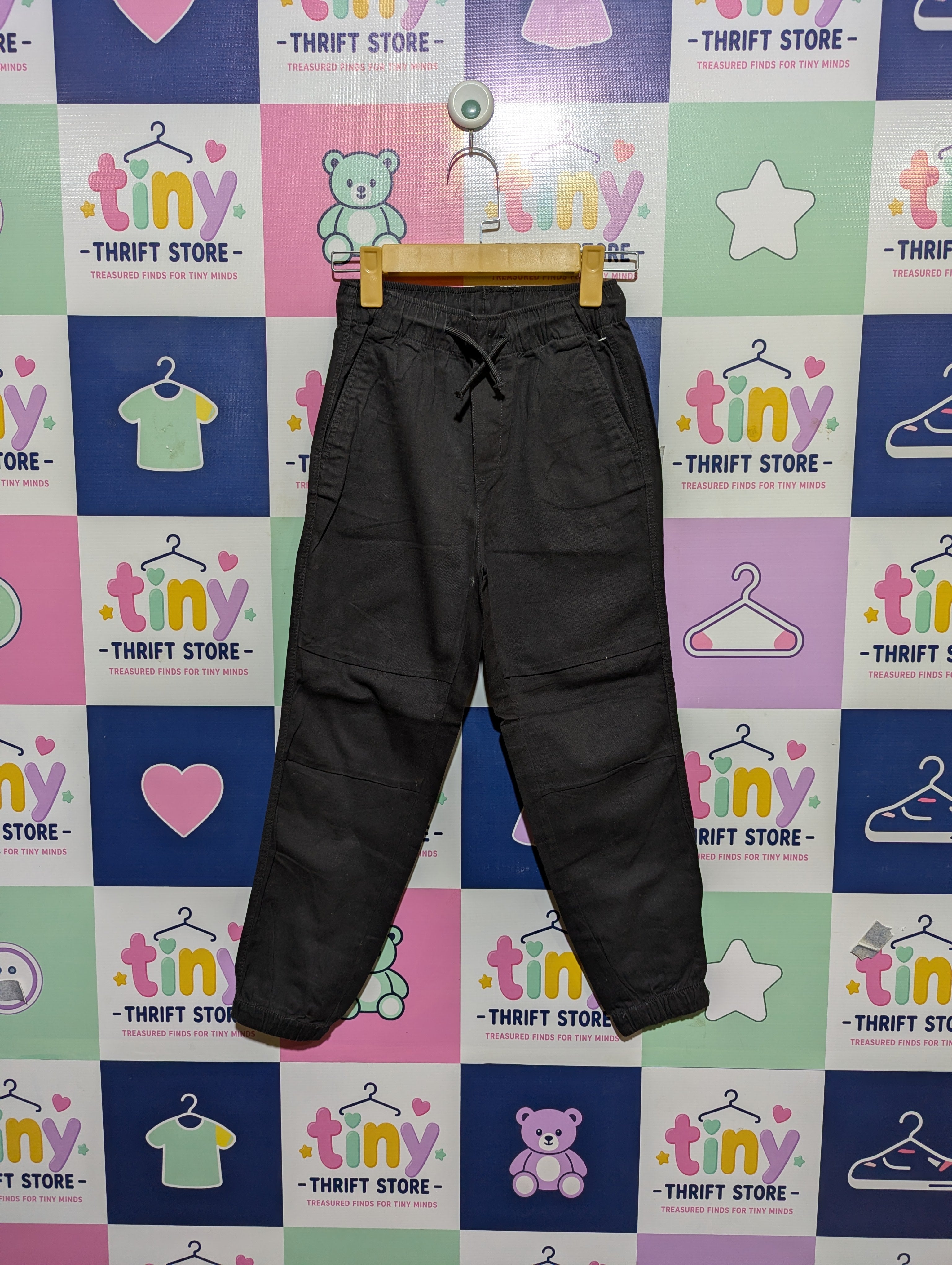 H&M Boys Charcoal Grey "Jogger Pull-On" Pants - Size 8 (Estimated Age 8-9 Years) AB2