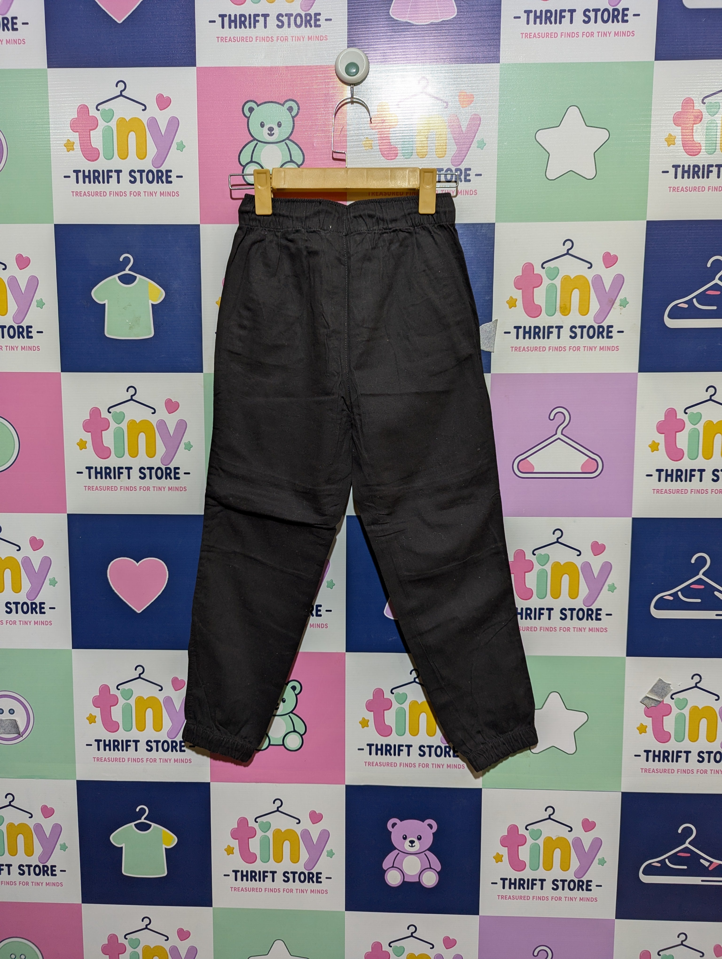 H&M Boys Charcoal Grey "Jogger Pull-On" Pants - Size 8 (Estimated Age 8-9 Years) AB2