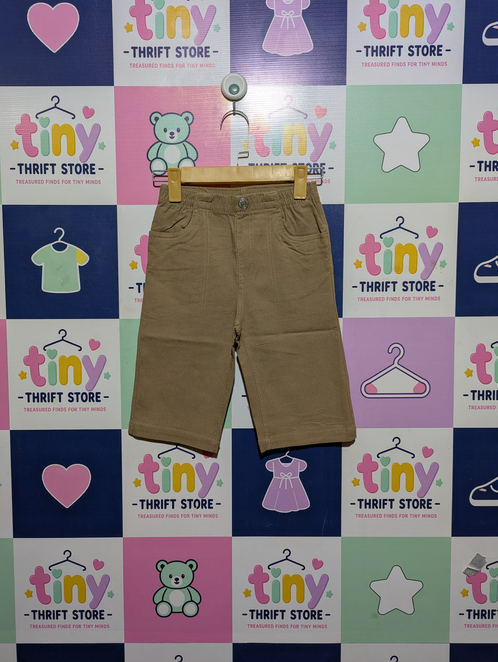 Boys Tan Casual Pull-On Shorts - Size 140 (Estimated Age 9-10 Years) AB2