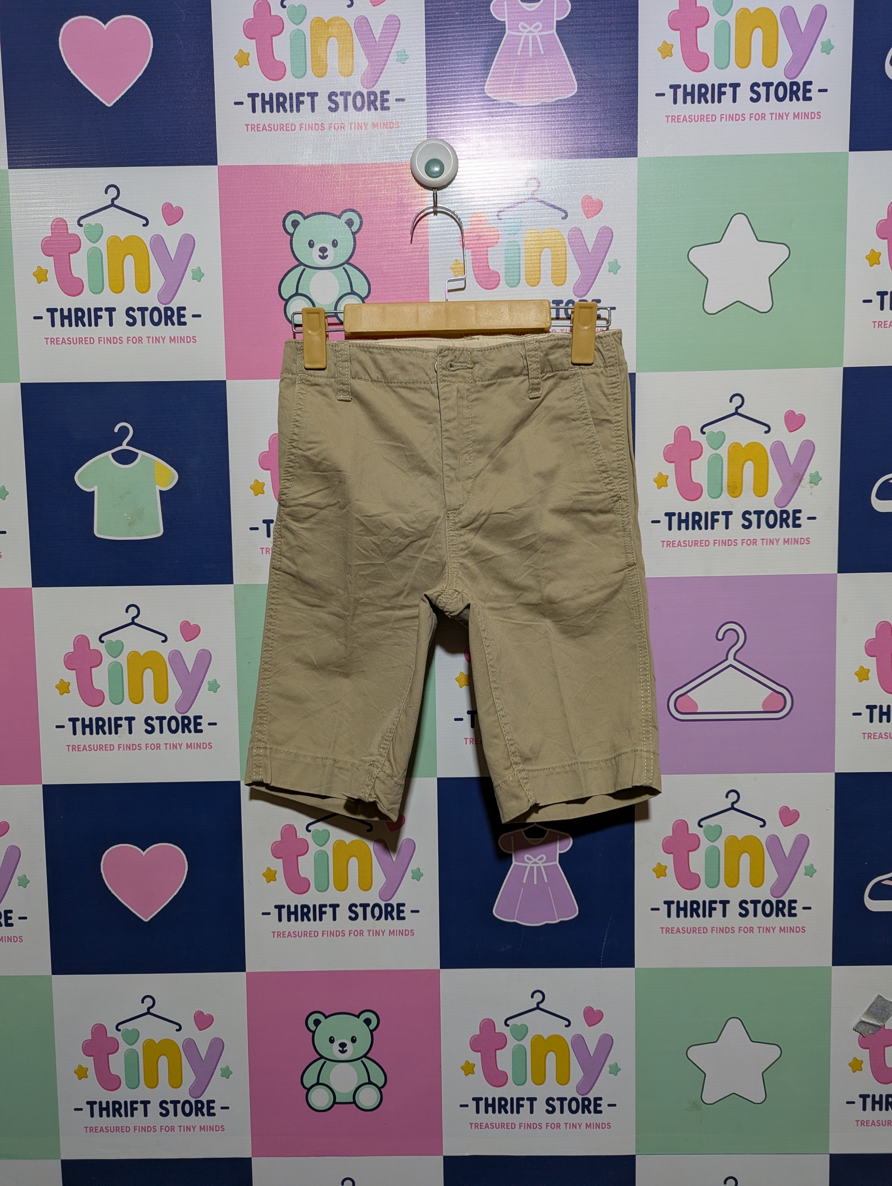 GAP Kids Boys Classic Khaki Chino Shorts - Size 10 Regular (Estimated Age 9-10 Years) AB2