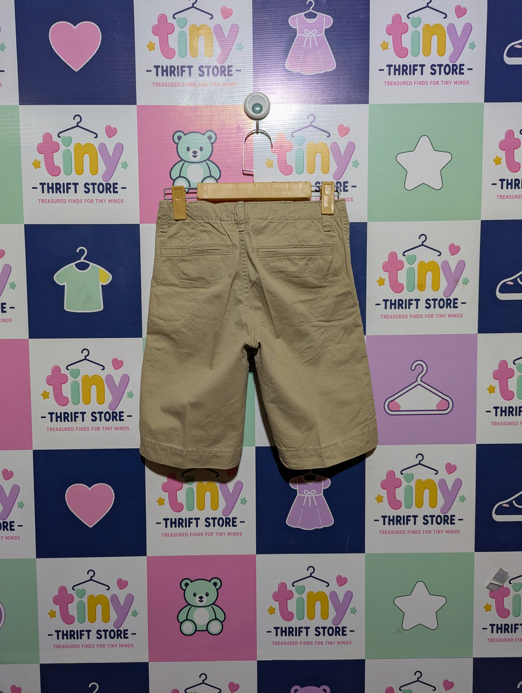 GAP Kids Boys Classic Khaki Chino Shorts - Size 10 Regular (Estimated Age 9-10 Years) AB2