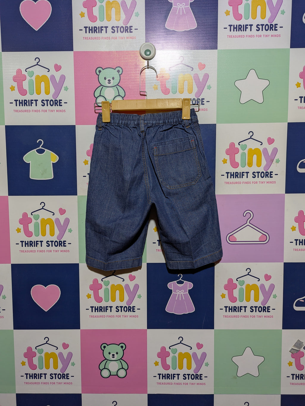 UNIQLO Kids Unisex Classic Denim Shorts - Size M (Estimated Age 9 - 10 Years) AB2