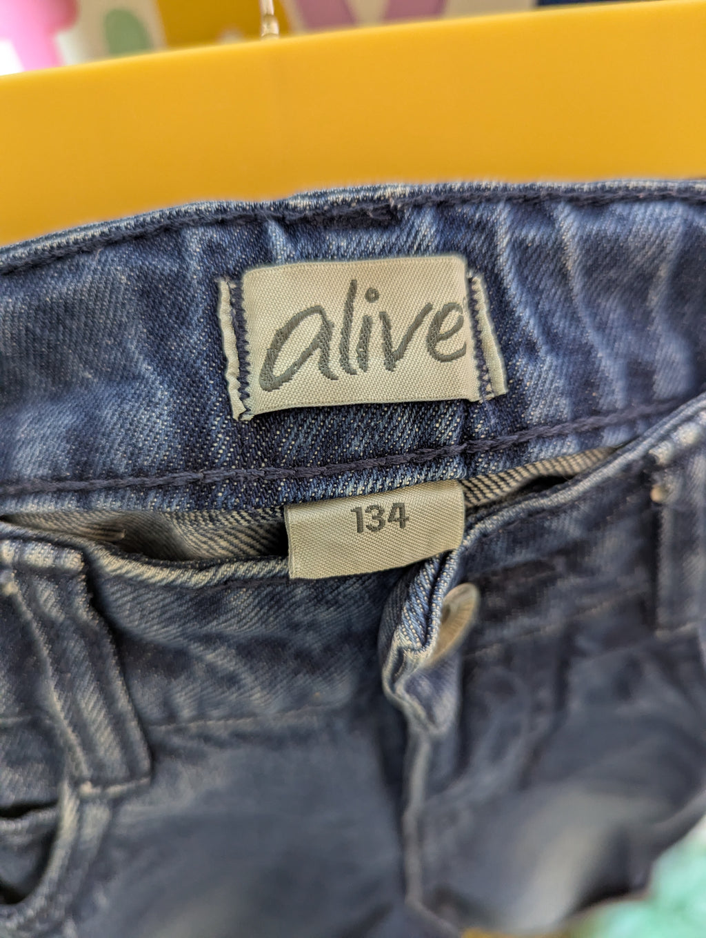 Alive Boys Classic Blue Denim Shorts - Size 134 (Estimated Age 8-9 Years) AB2