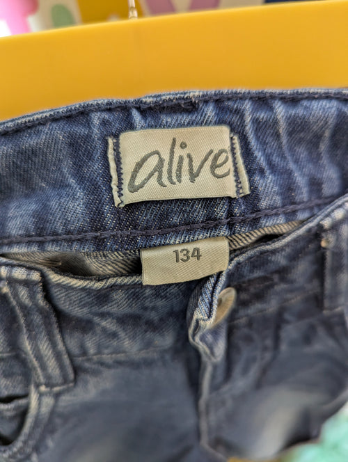 Alive Boys Classic Blue Denim Shorts - Size 134 (Estimated Age 8-9 Years) AB2