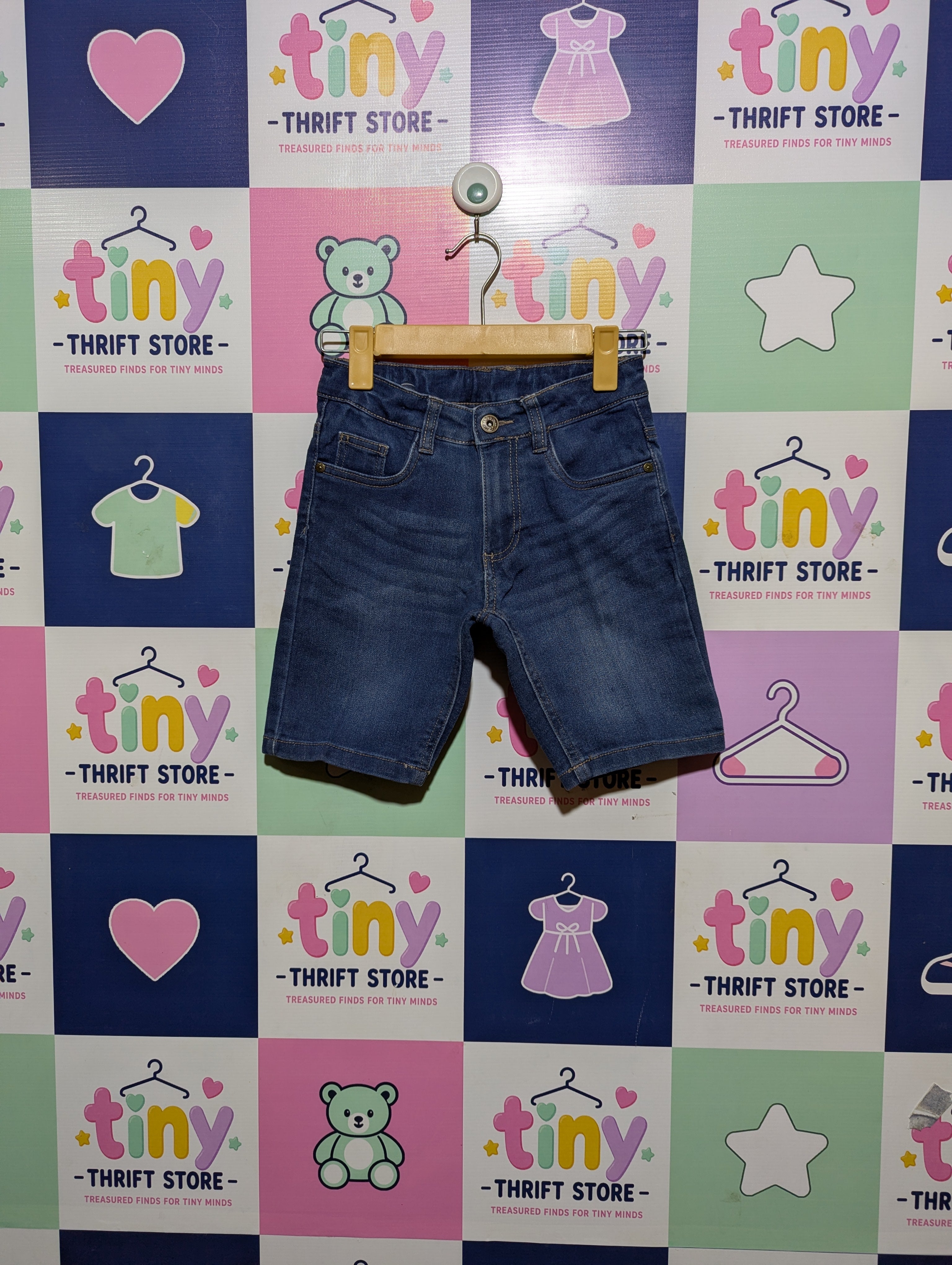 Pepperts! Boys Classic Blue Denim Shorts - Size 134 (Estimated Age 8-9 Years) AB2