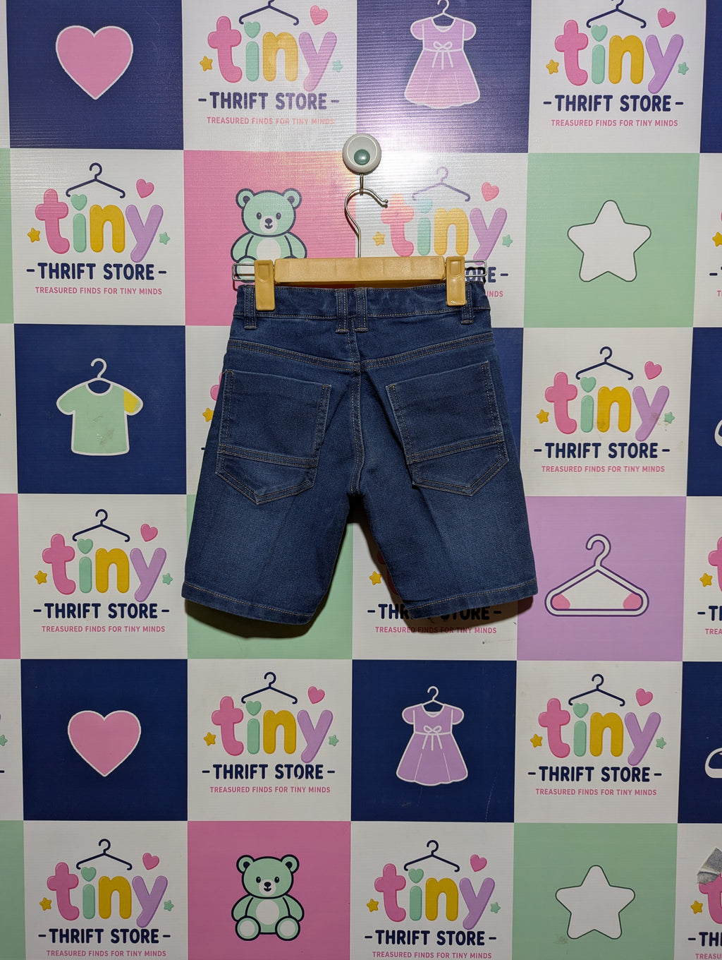 Pepperts! Boys Classic Blue Denim Shorts - Size 134 (Estimated Age 8-9 Years) AB2