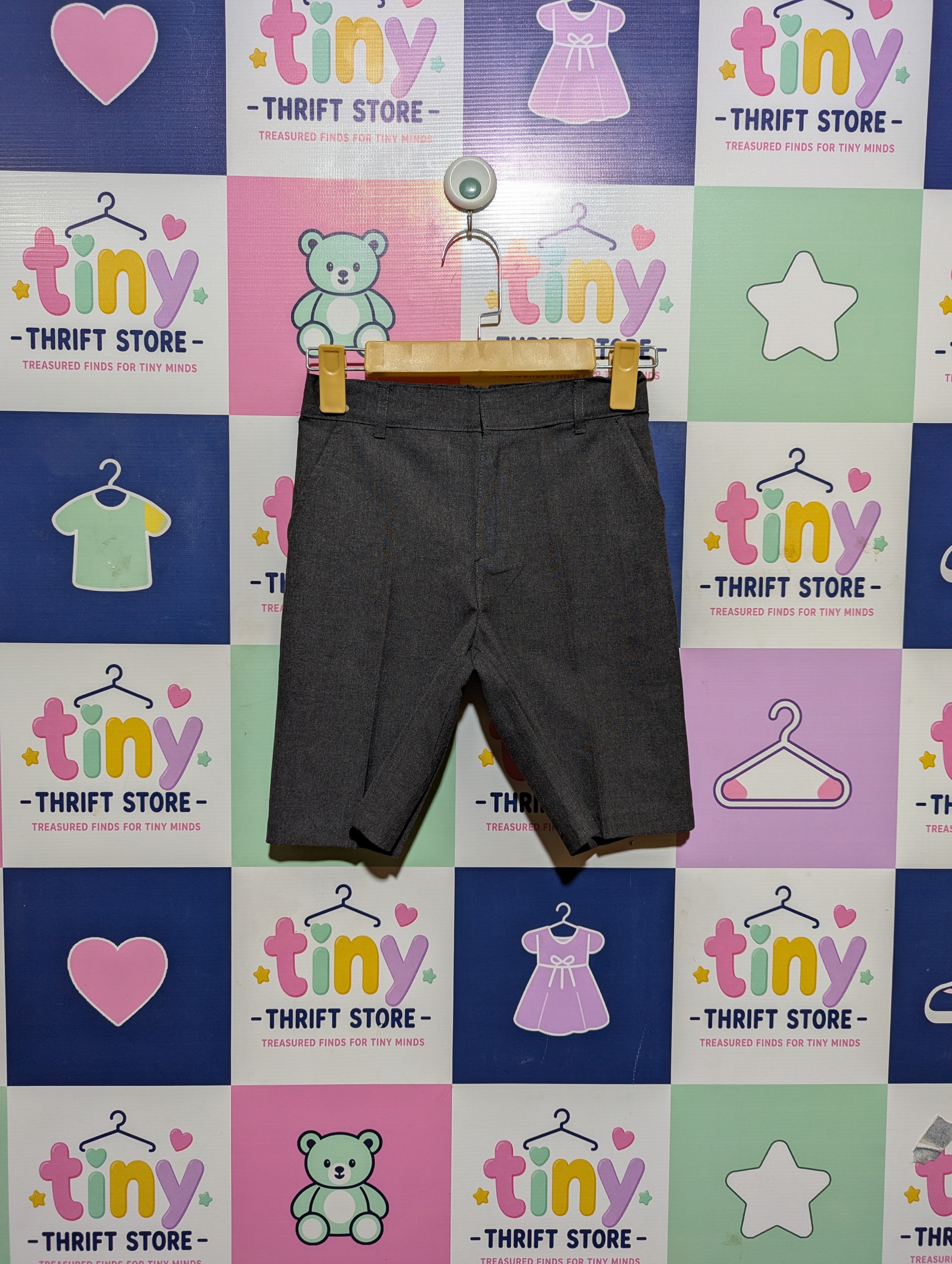 F&F Boys Charcoal Grey Classic Shorts - Size 8-9 Years (Estimated Age 8-9 Years) AB2