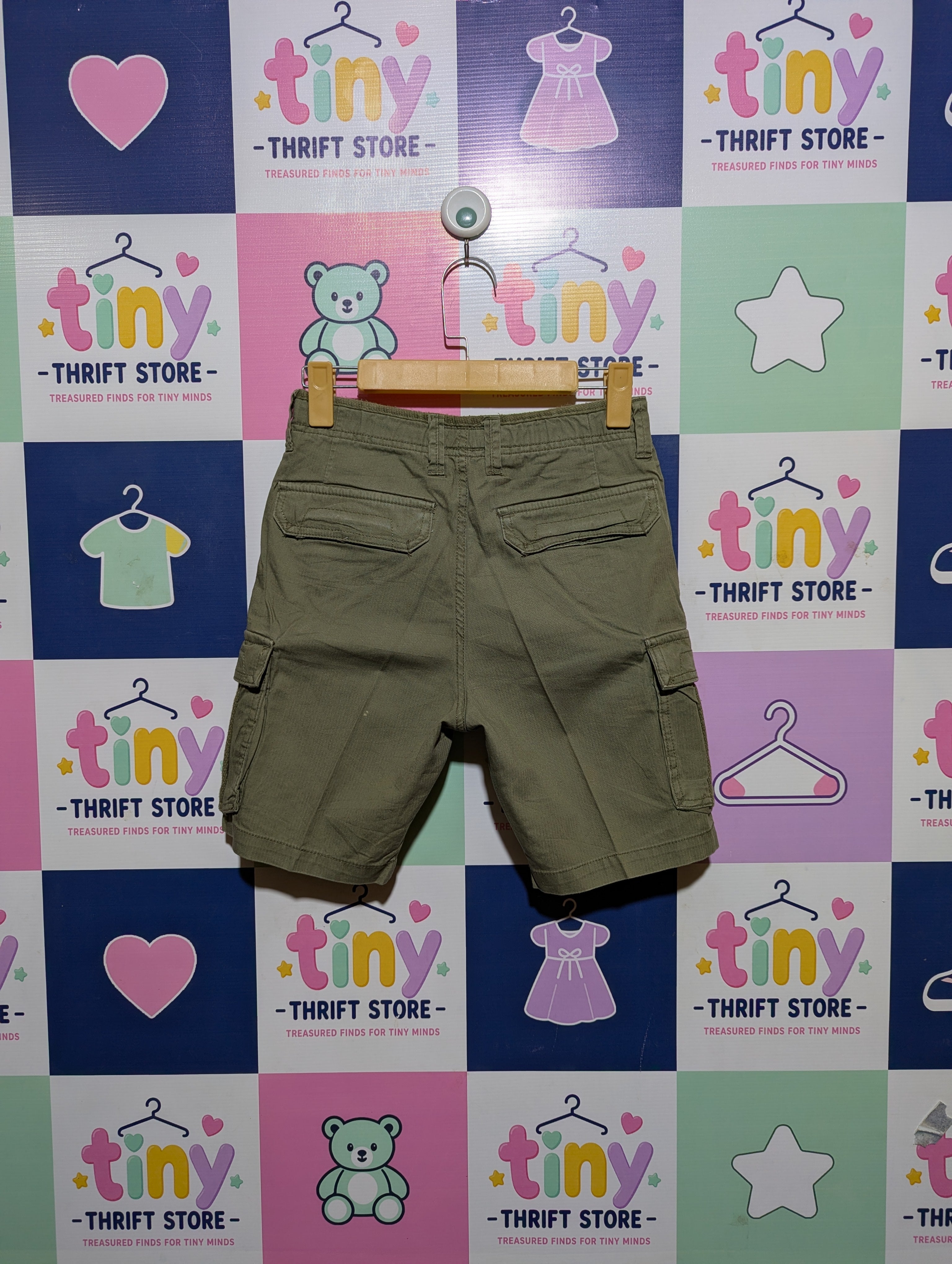 Next Brand Boys Olive Green Cargo Shorts - Size 10 Years Estimated Age 10 Years AB2