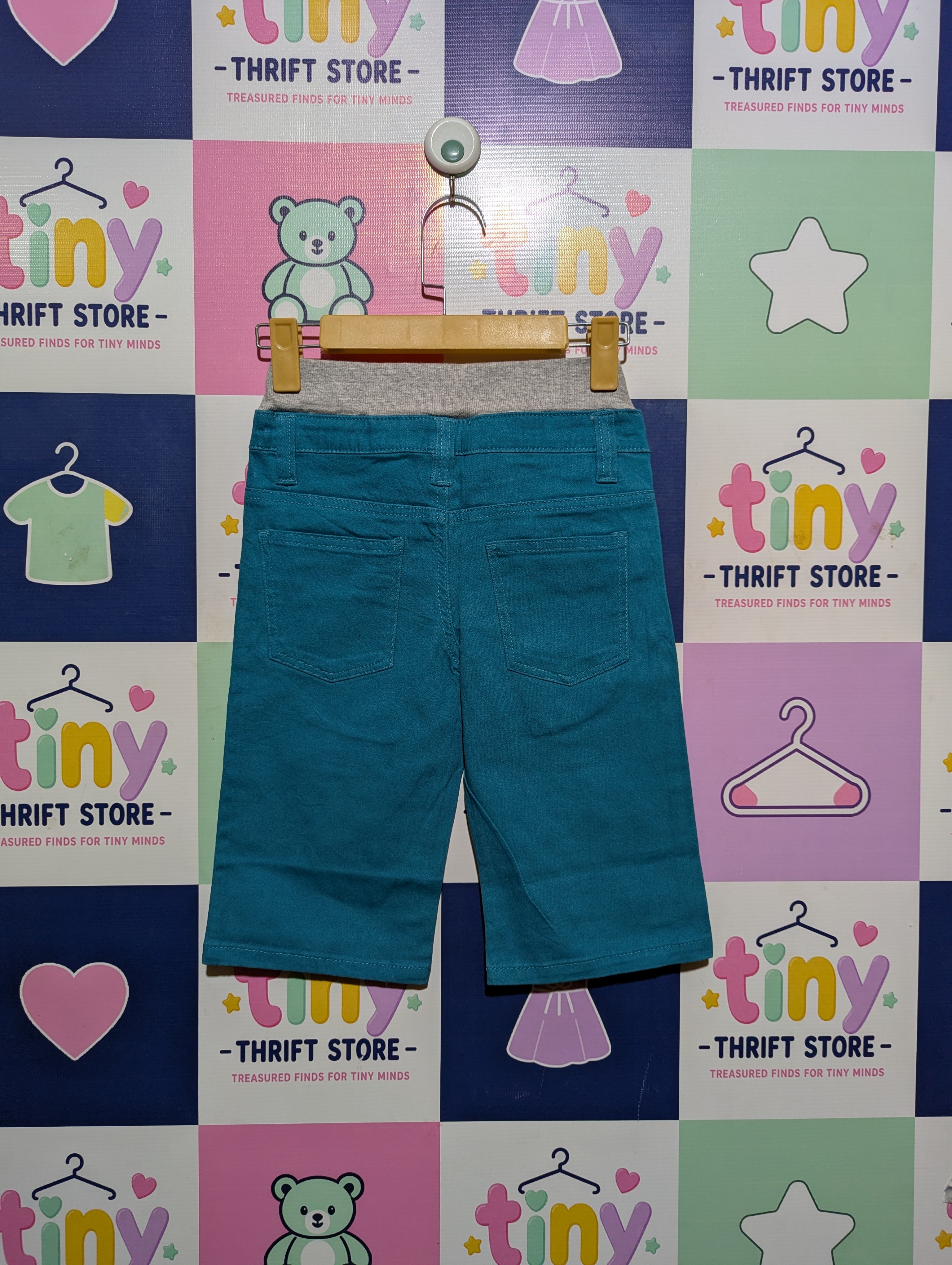Boys Teal Blue Comfortable Pull-On Shorts - Size 140 Estimated Age 9-10 Years AB2