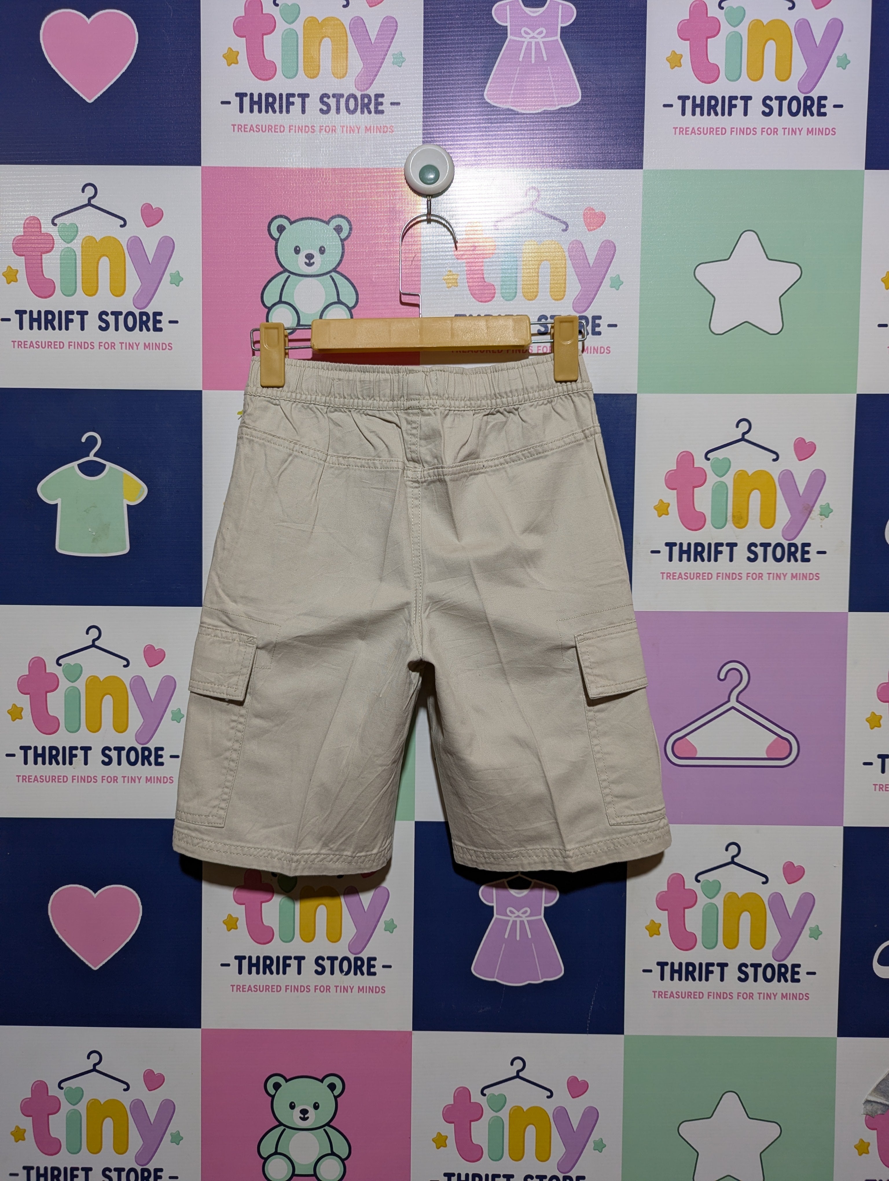 The Children's Place Boys Khaki Cargo Shorts - Size 10 Estimated Age 9-10 Years AB2
