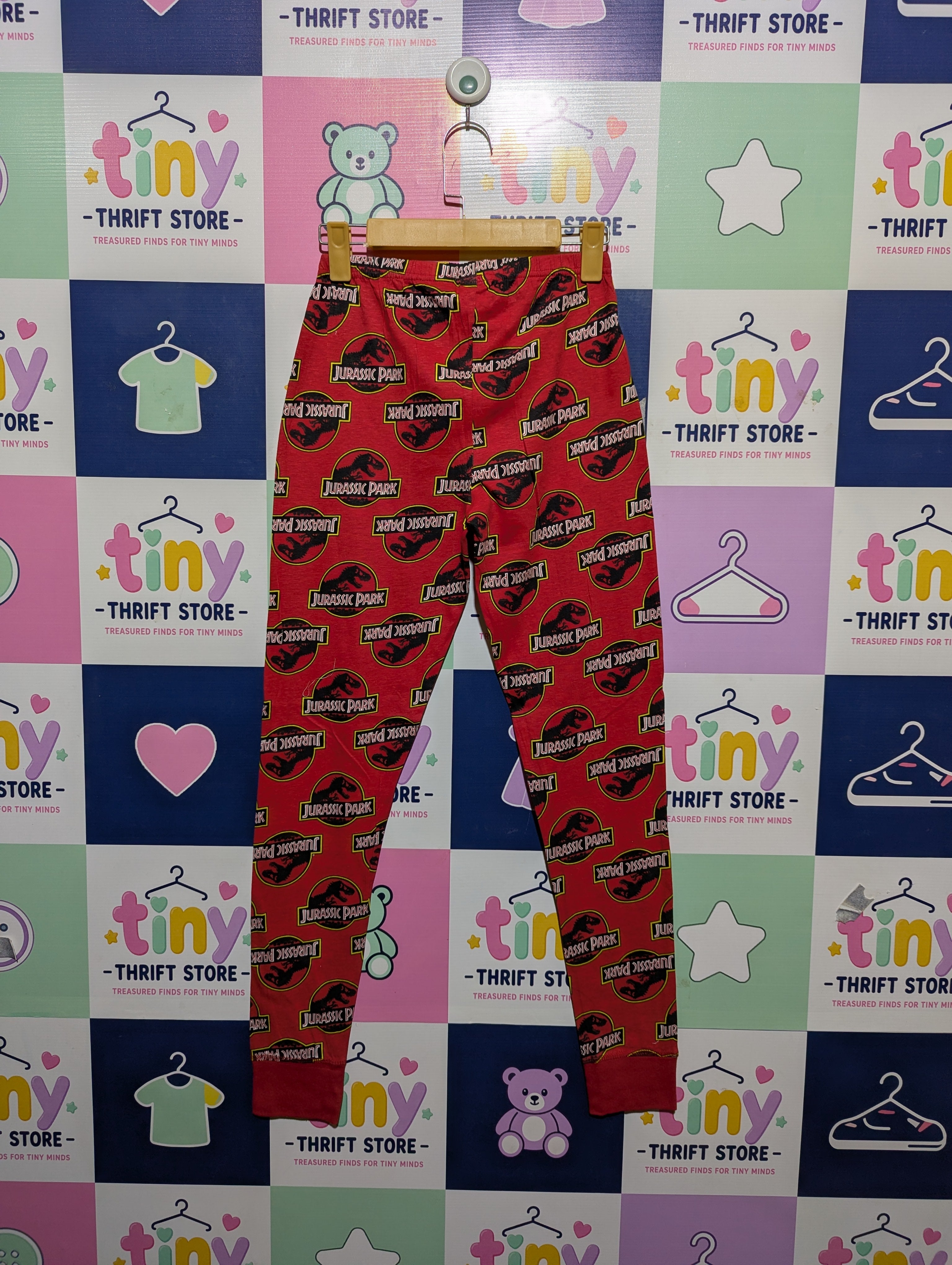 Jurassic Park Boys Red Graphic Loungewear Joggers - Size 8-10 Estimated Age 8-10 Years AB2