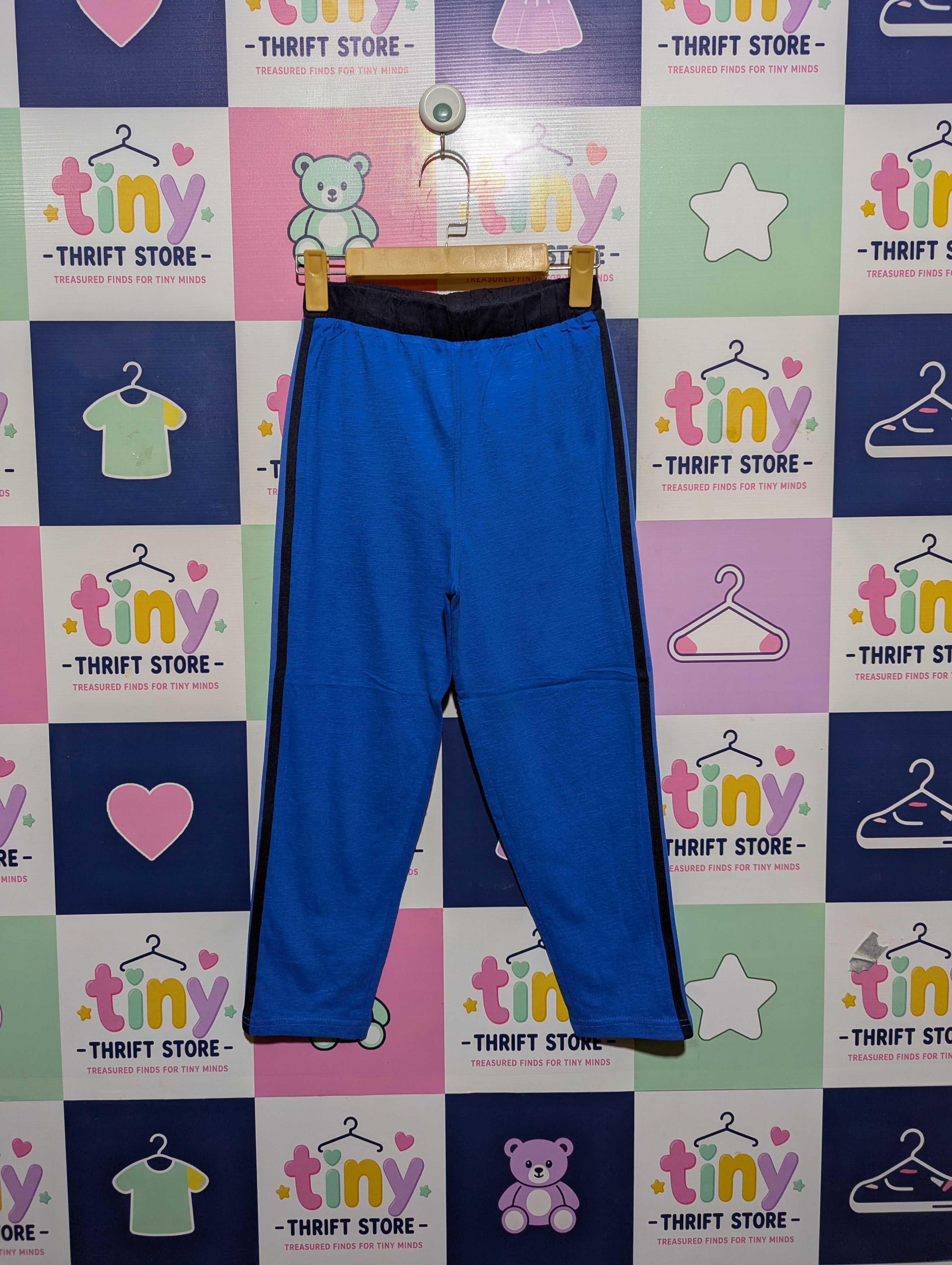 Next Boys Blue Casual Joggers with Side Stripe - Size 10 Years Estimated Age 10 Years AB2