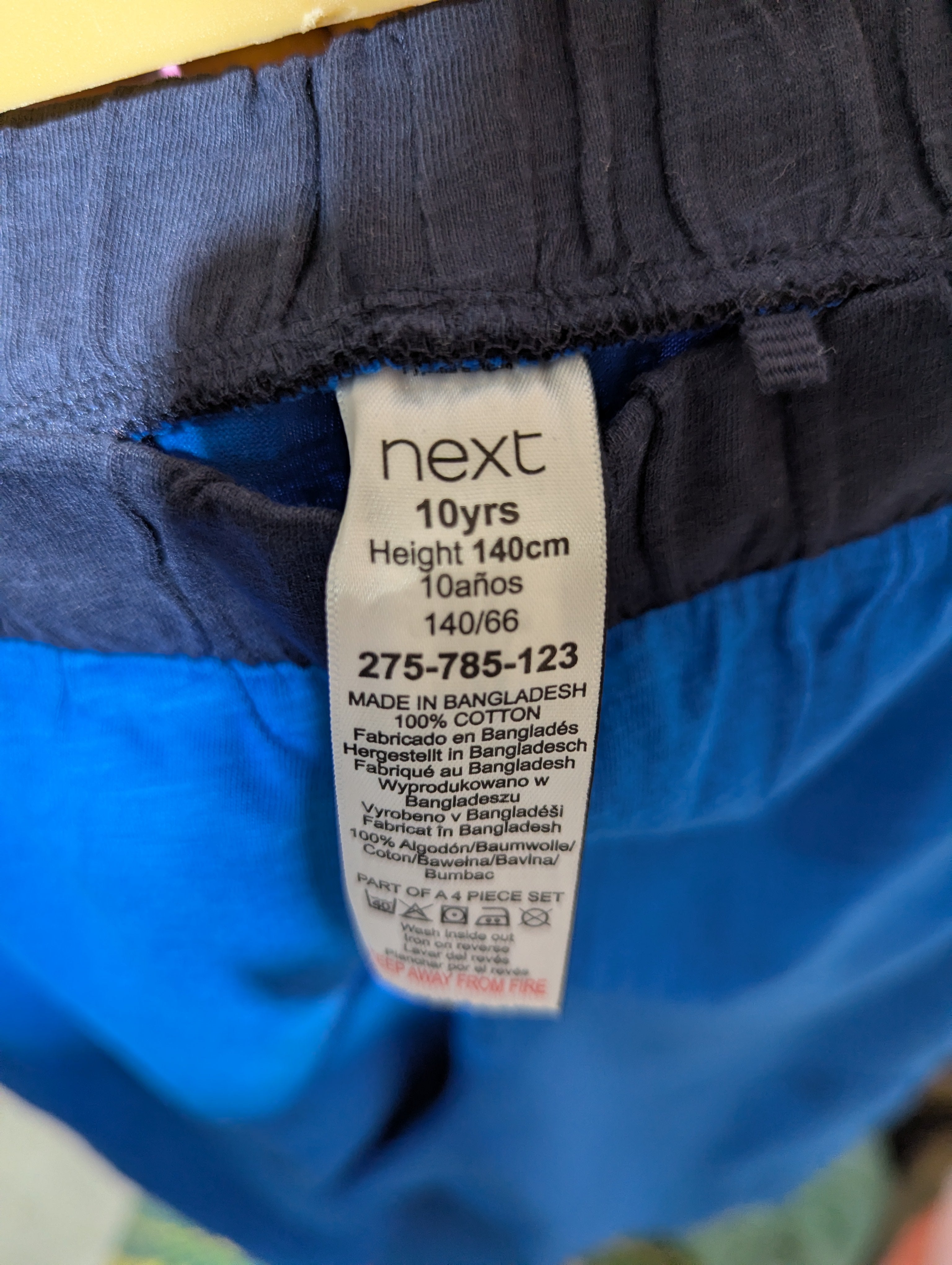 Next Boys Blue Casual Joggers with Side Stripe - Size 10 Years Estimated Age 10 Years AB2