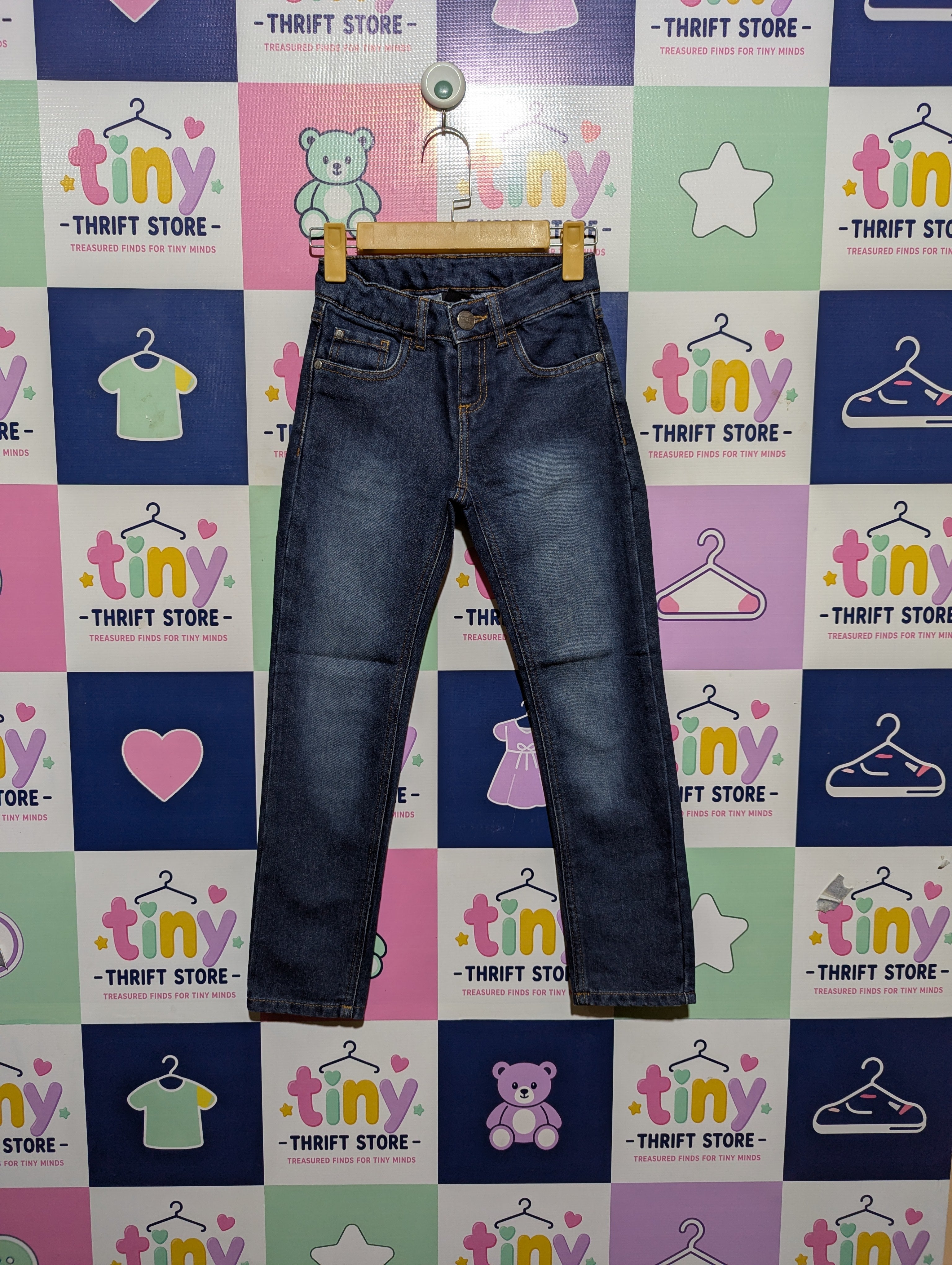 Chapter Young Boys Classic Blue Denim Jeans - Size 134 Estimated Age 8-9 Years AB2