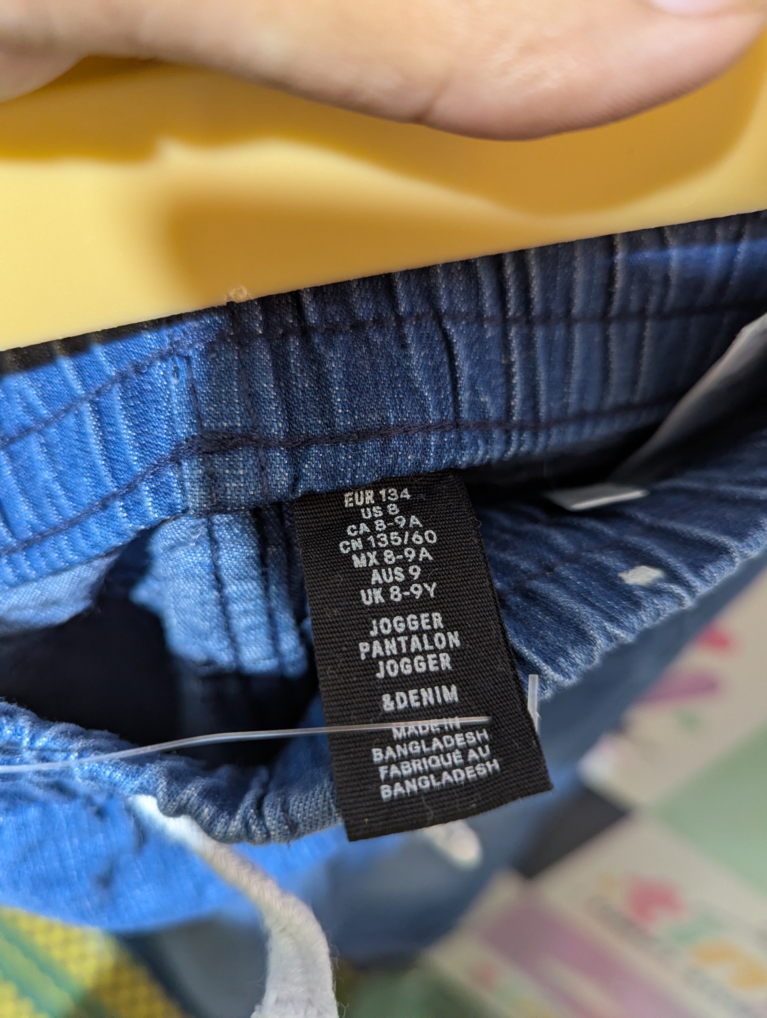 H&M Boys Denim Jogger Pants - Size 134 Estimated Age 8-9 Years AB2