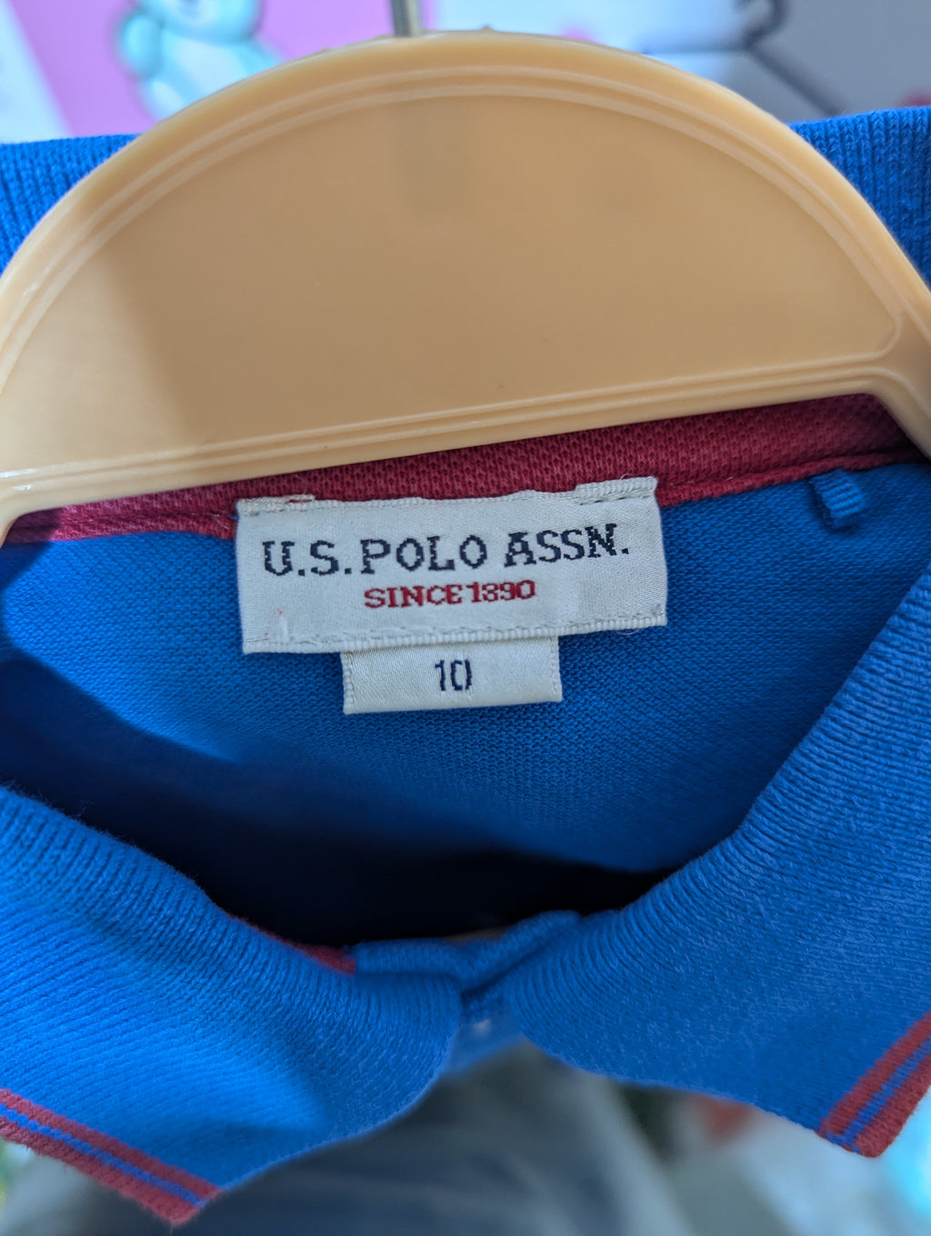 U.S. Polo Assn. Boys Blue Short Sleeve Polo Shirt - Size Estimated Age 10 Years AB2