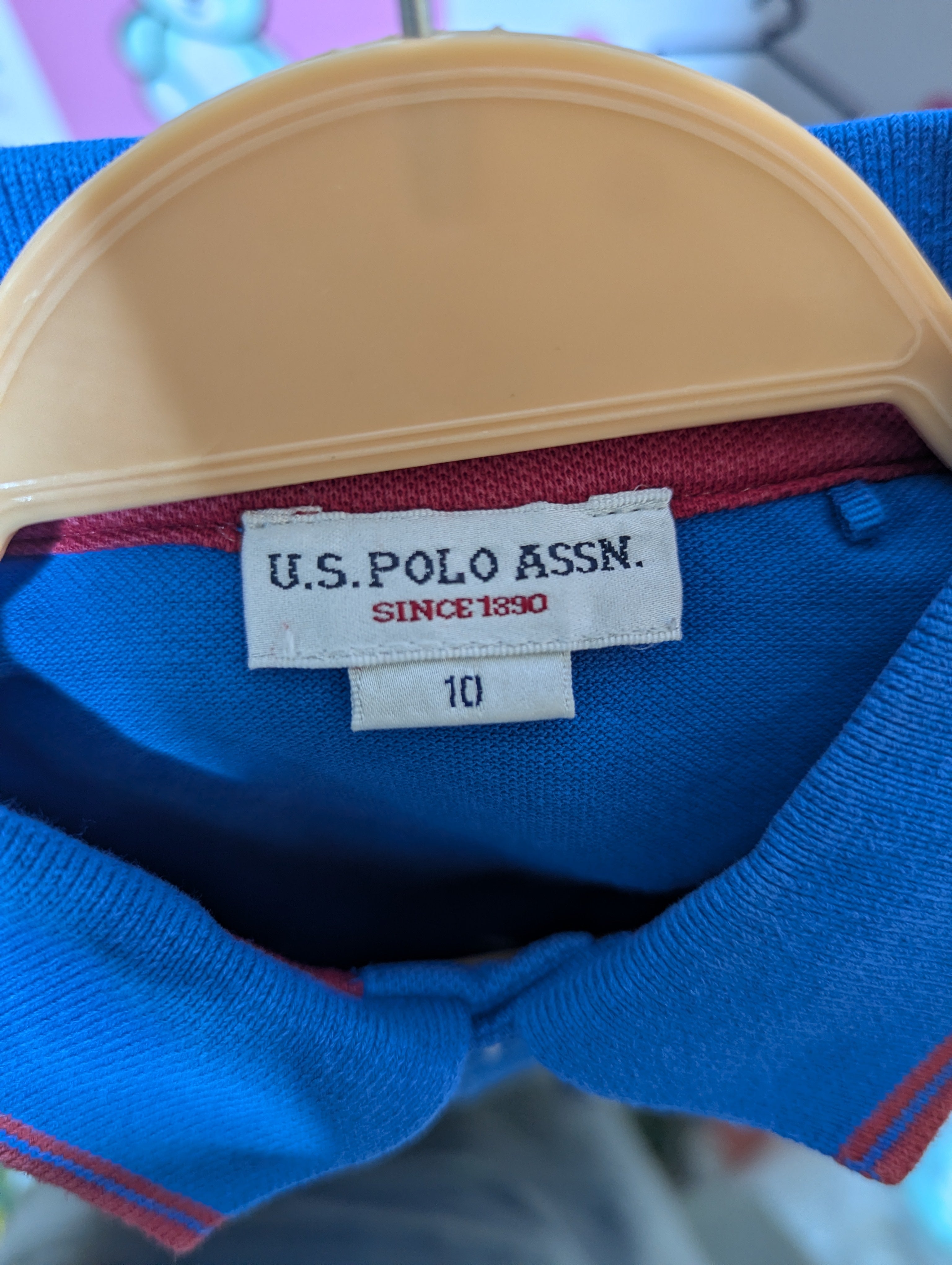 U.S. Polo Assn. Boys Blue Short Sleeve Polo Shirt - Size Estimated Age 10 Years AB2