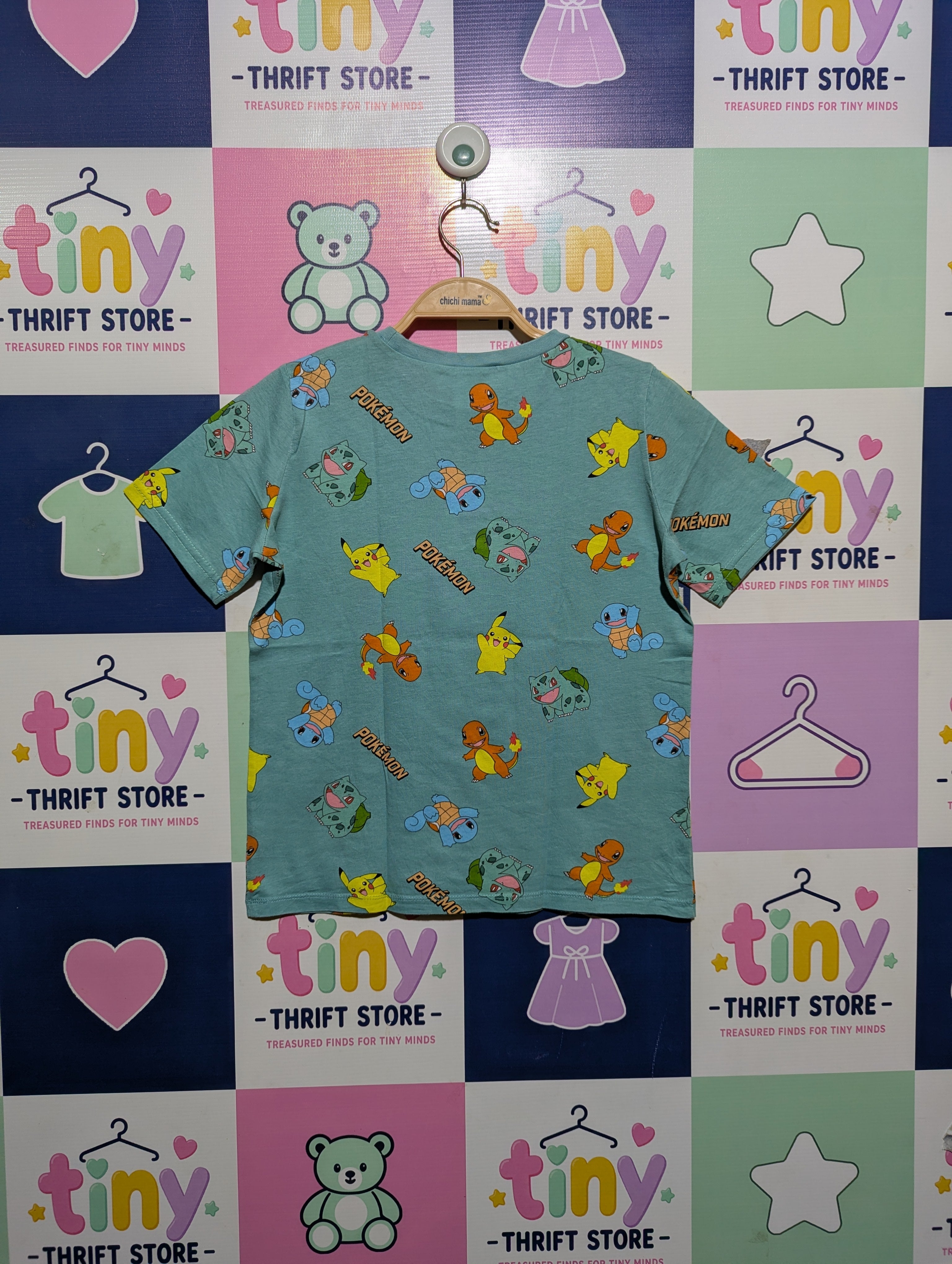 H&M Boys Blue "Pokémon" Graphic T-Shirt - Size Estimated Age 8-10 Years AB2