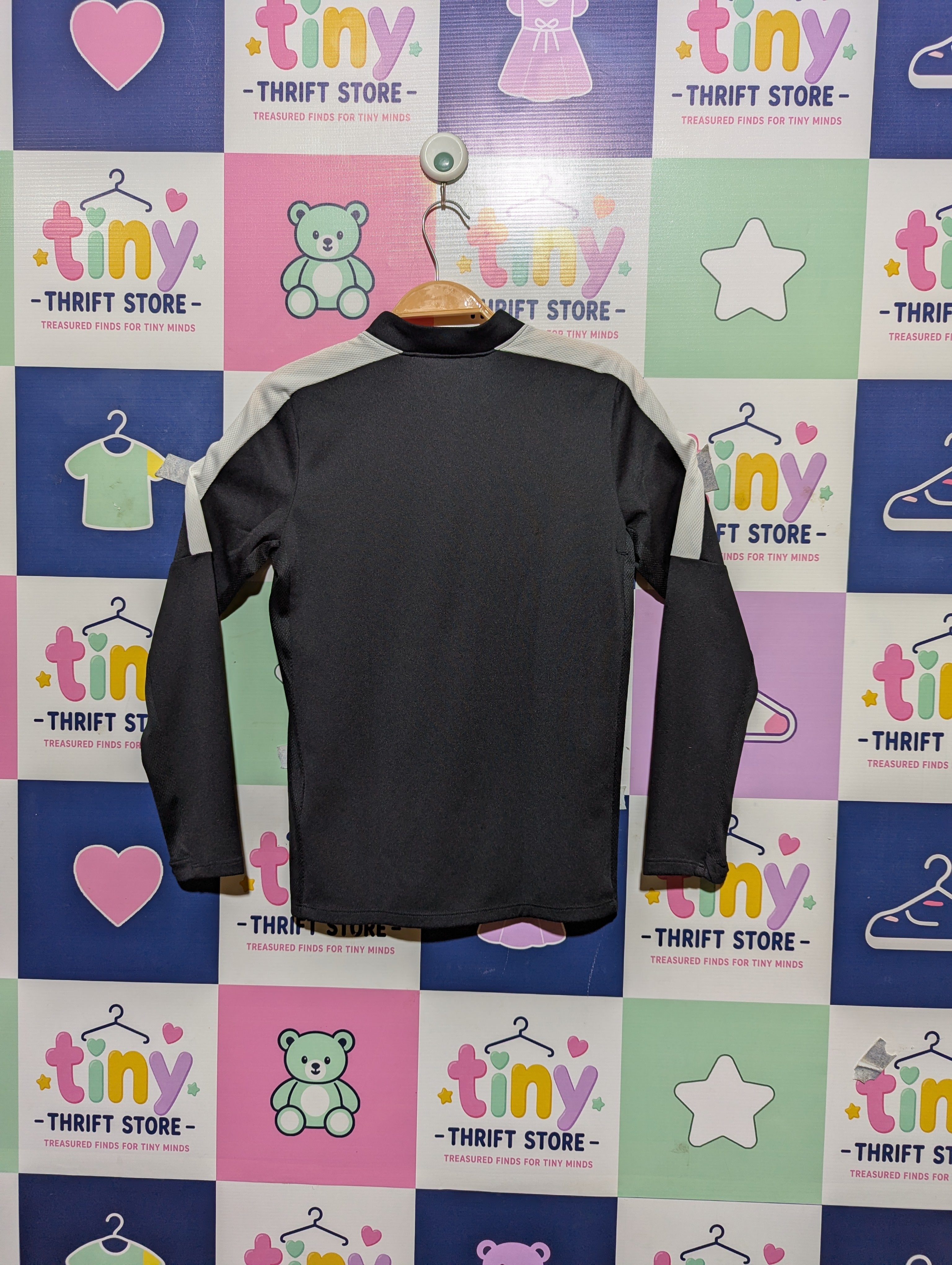 Nike Boys Black "Dri-FIT" Performance Quarter-Zip Top - Size Estimated Age 8-10 Years AB2