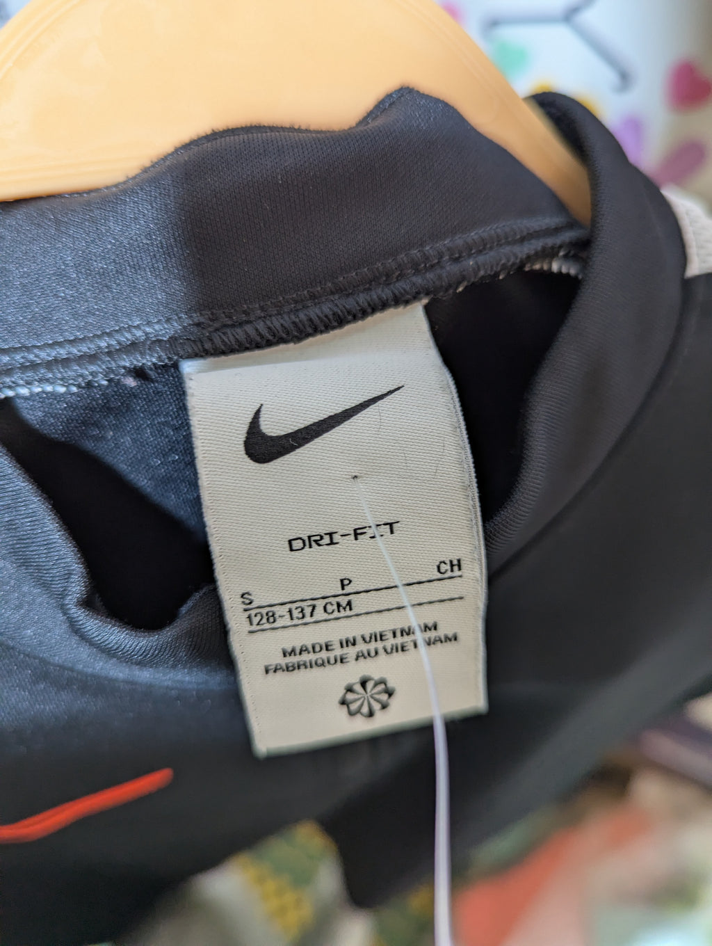 Nike Boys Black "Dri-FIT" Performance Quarter-Zip Top - Size Estimated Age 8-10 Years AB2