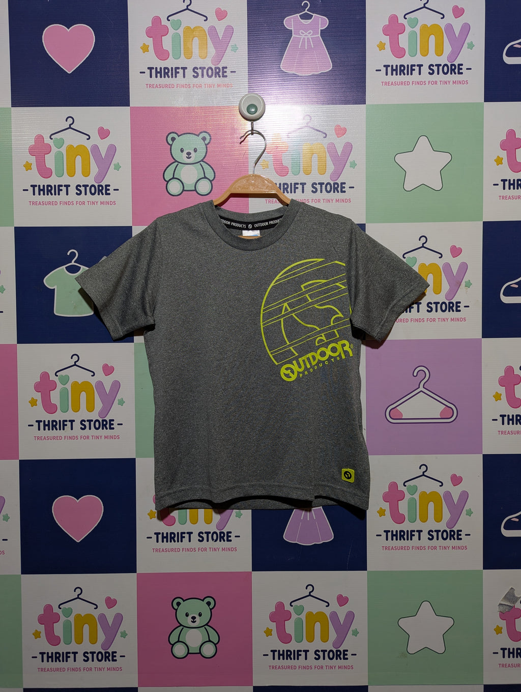 Outdoor Products Boys Grey "Adventure" Graphic T-Shirt - Size Estimated Age 9-10 Years AB2
